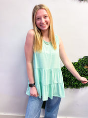 Tiered to Go Tank in Mint