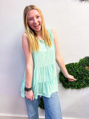 Tiered to Go Tank in Mint