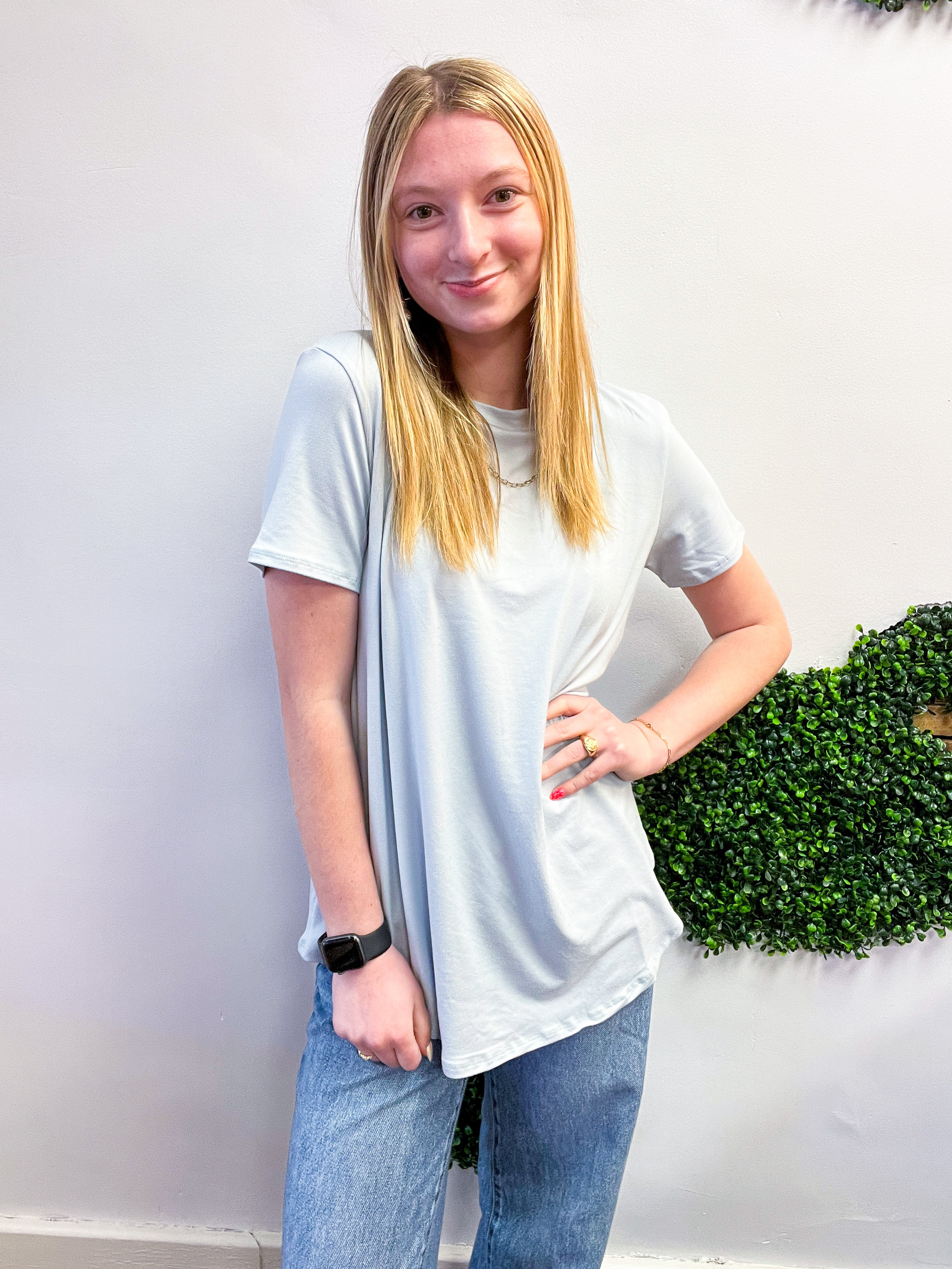 Butter Soft Bliss Tee in Spring Blue