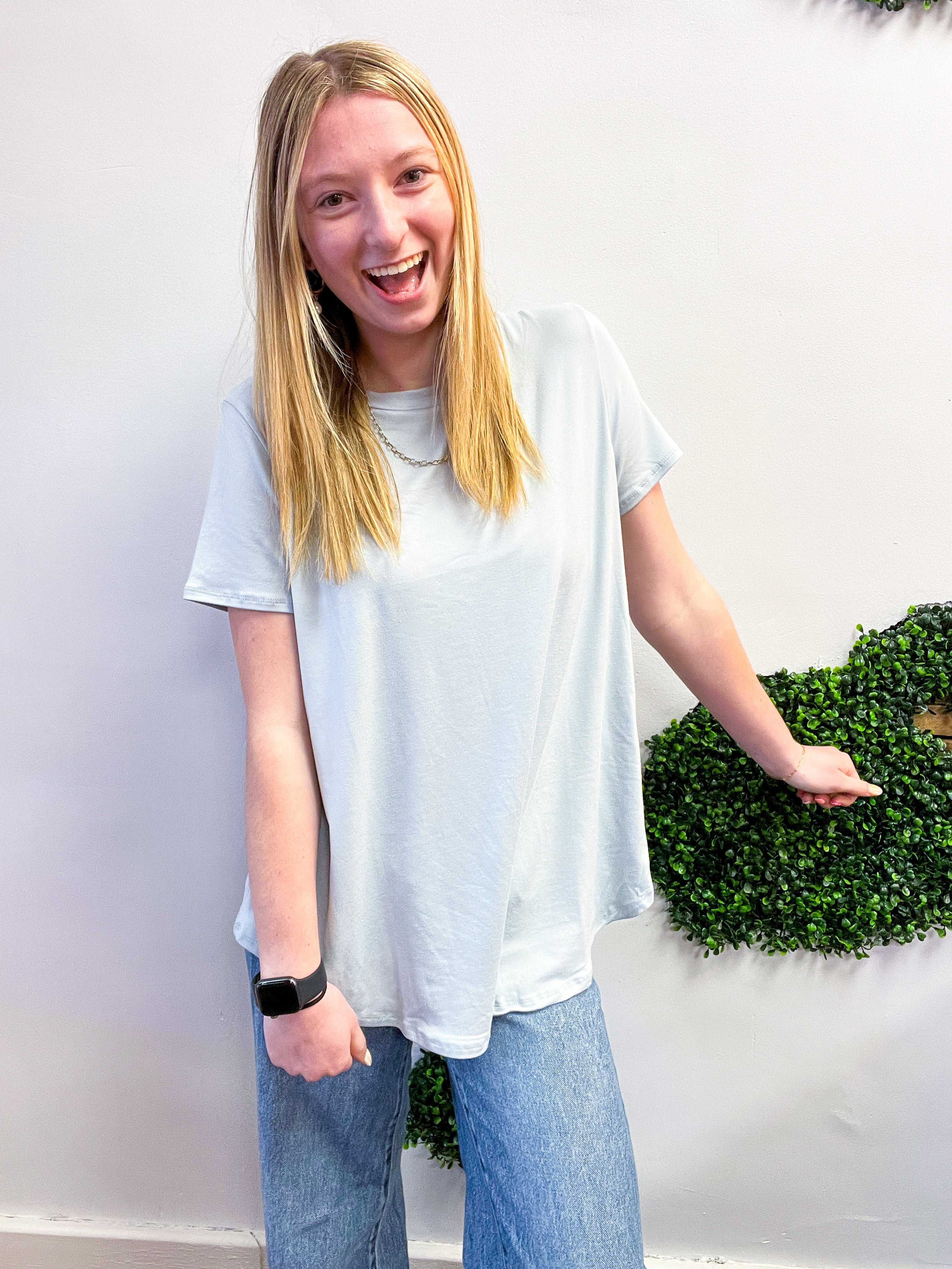 Butter Soft Bliss Tee in Spring Blue