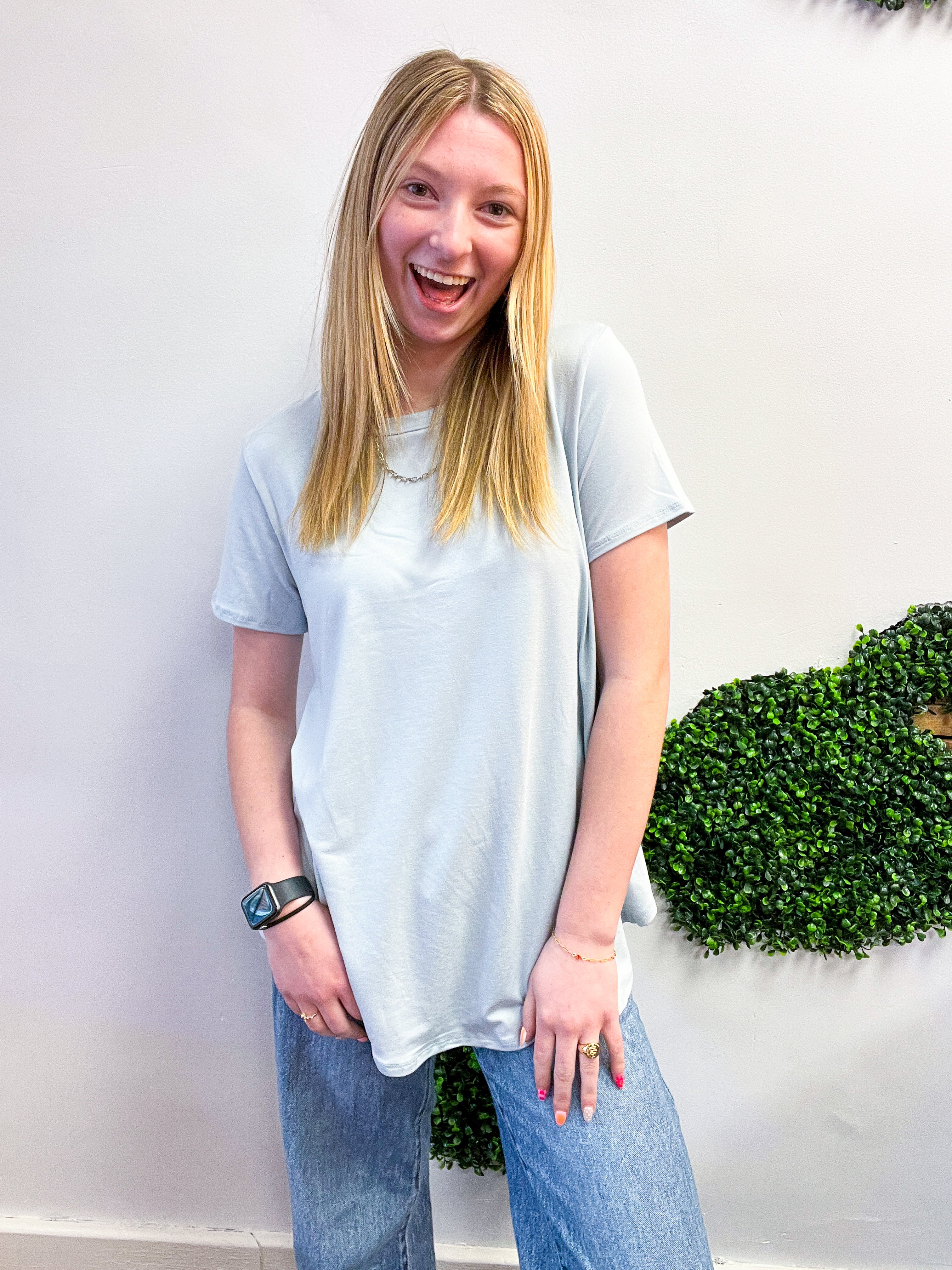 Butter Soft Bliss Tee in Spring Blue