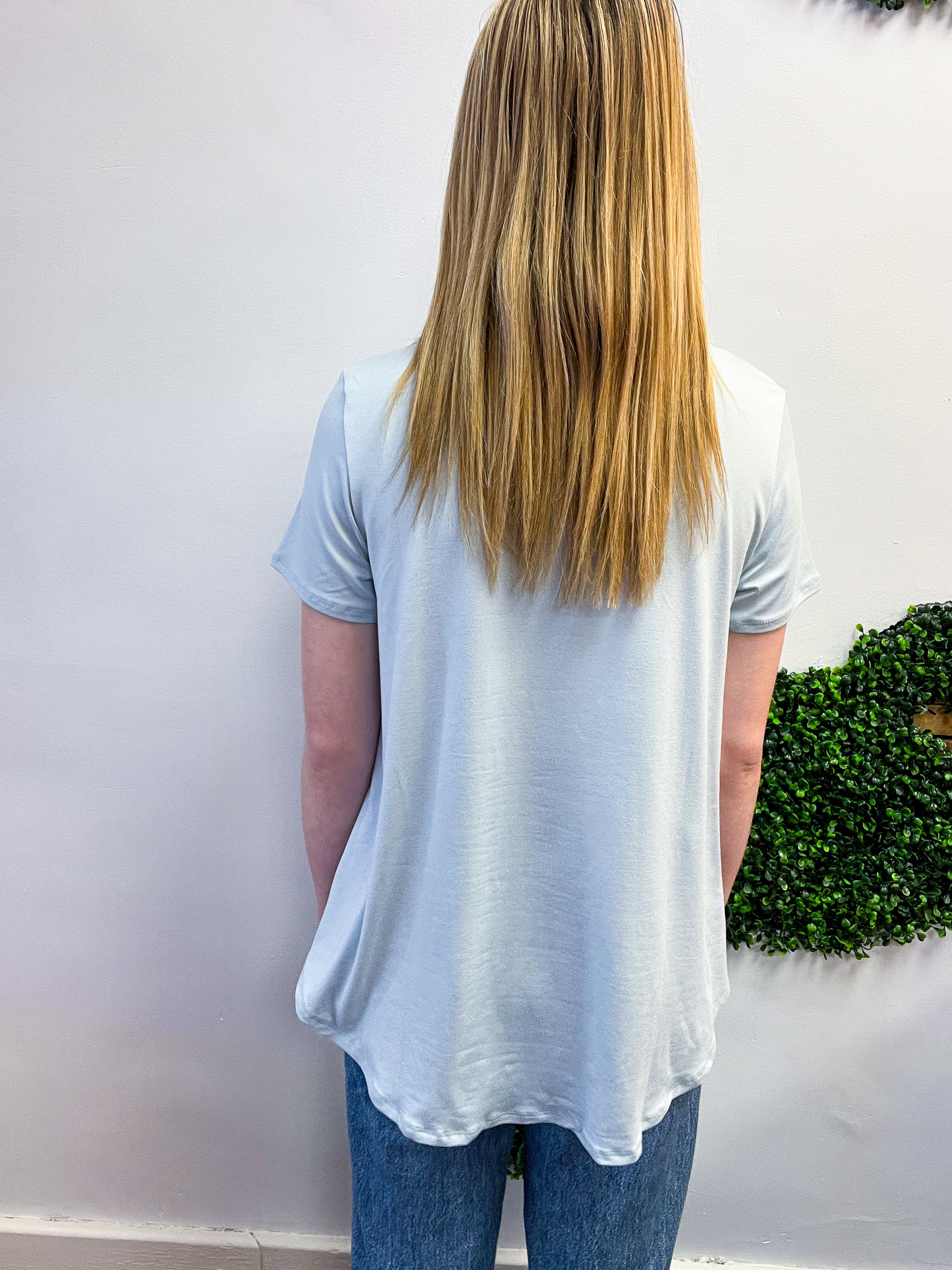 Butter Soft Bliss Tee in Spring Blue