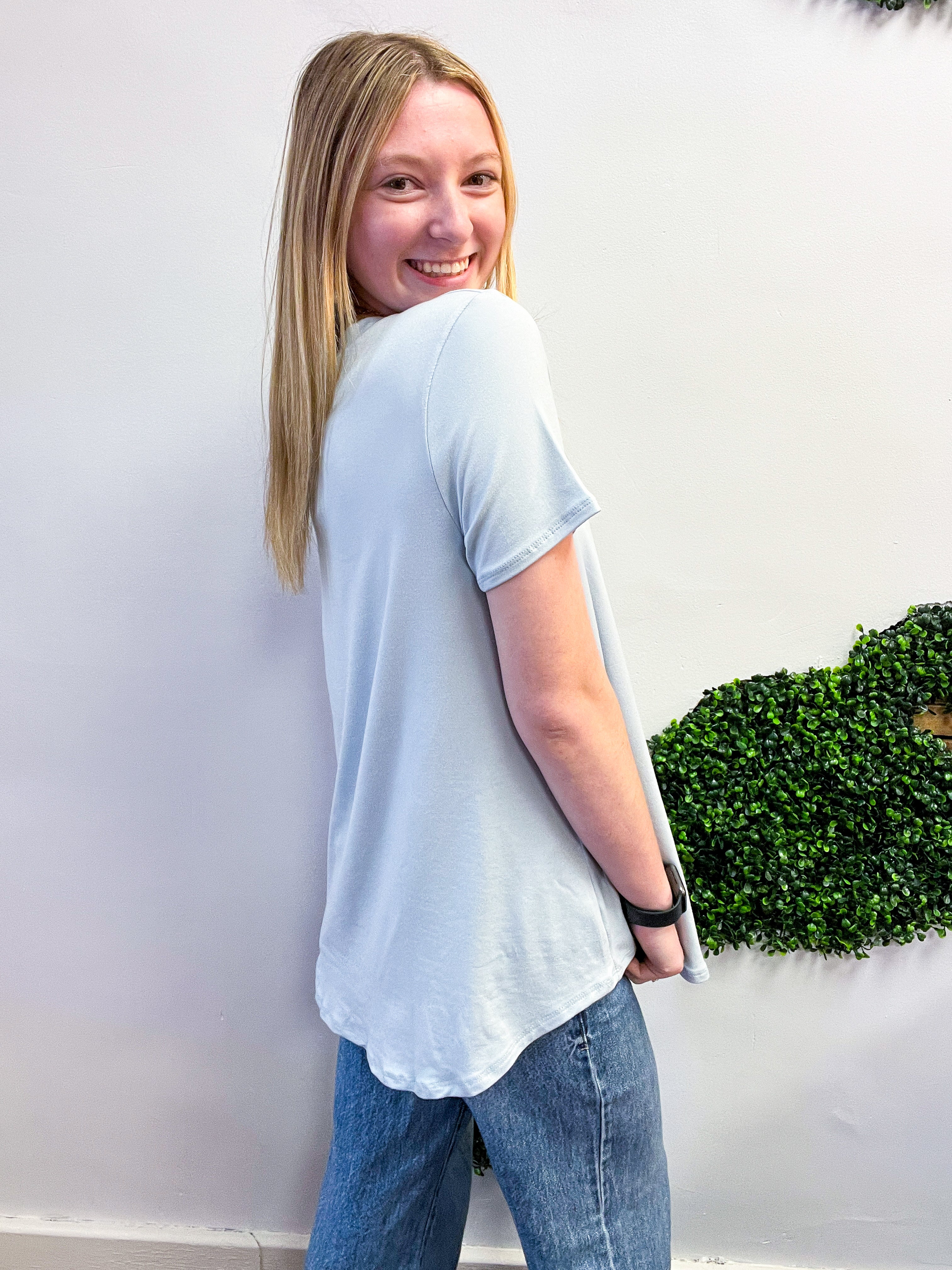Butter Soft Bliss Tee in Spring Blue