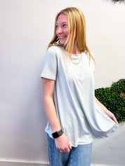 Butter Soft Bliss Tee in Spring Blue