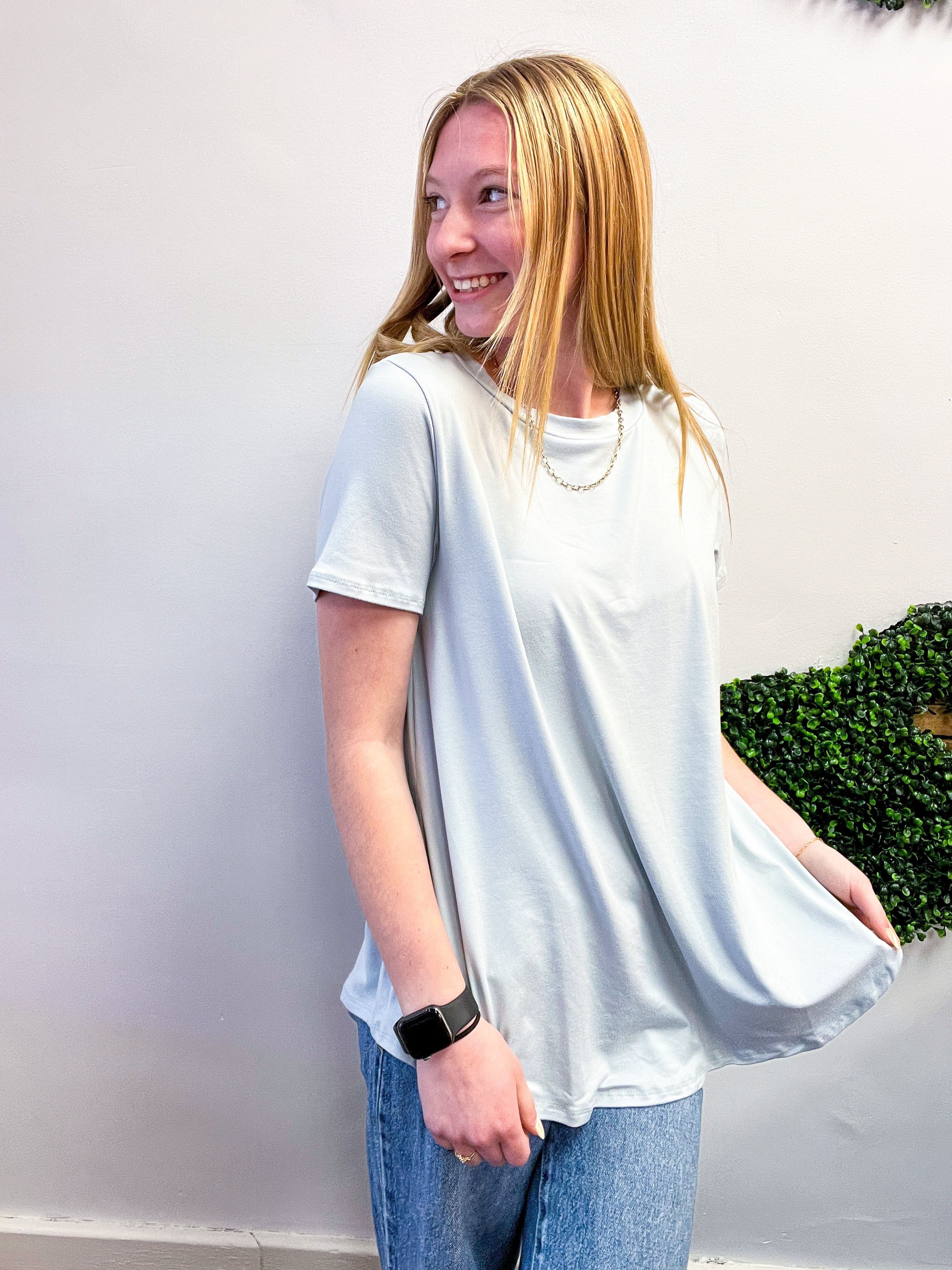 Butter Soft Bliss Tee in Spring Blue