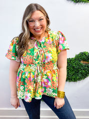 Bows & Blossoms Babydoll Top
