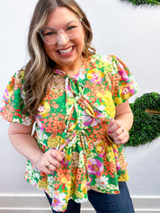 Bows & Blossoms Babydoll Top