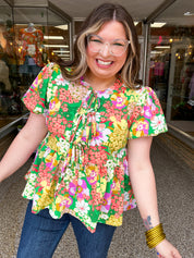 Bows & Blossoms Babydoll Top