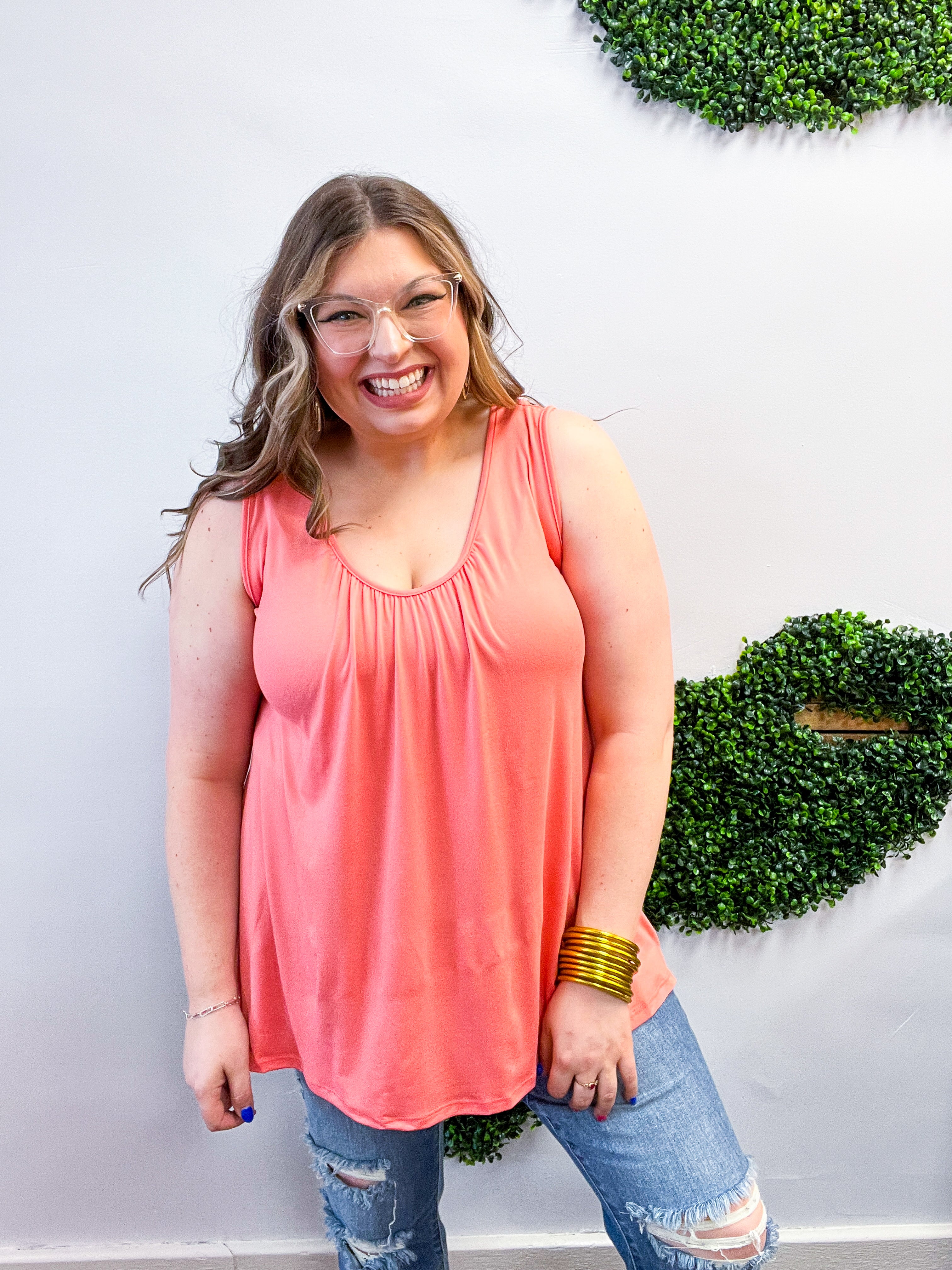 Butter Soft Favorite Tank in Coral