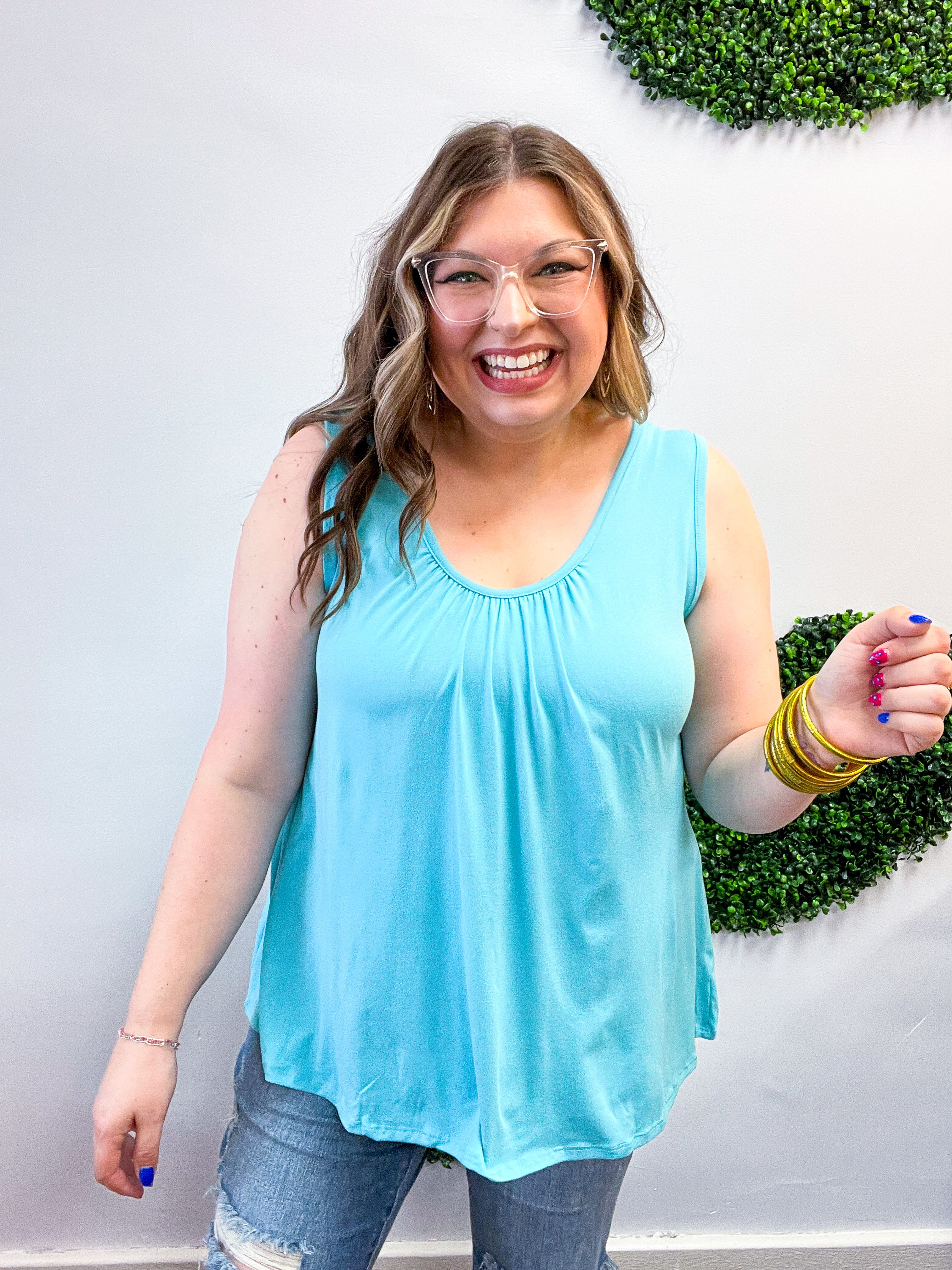 Butter Soft Favorite Tank in Capri Blue
