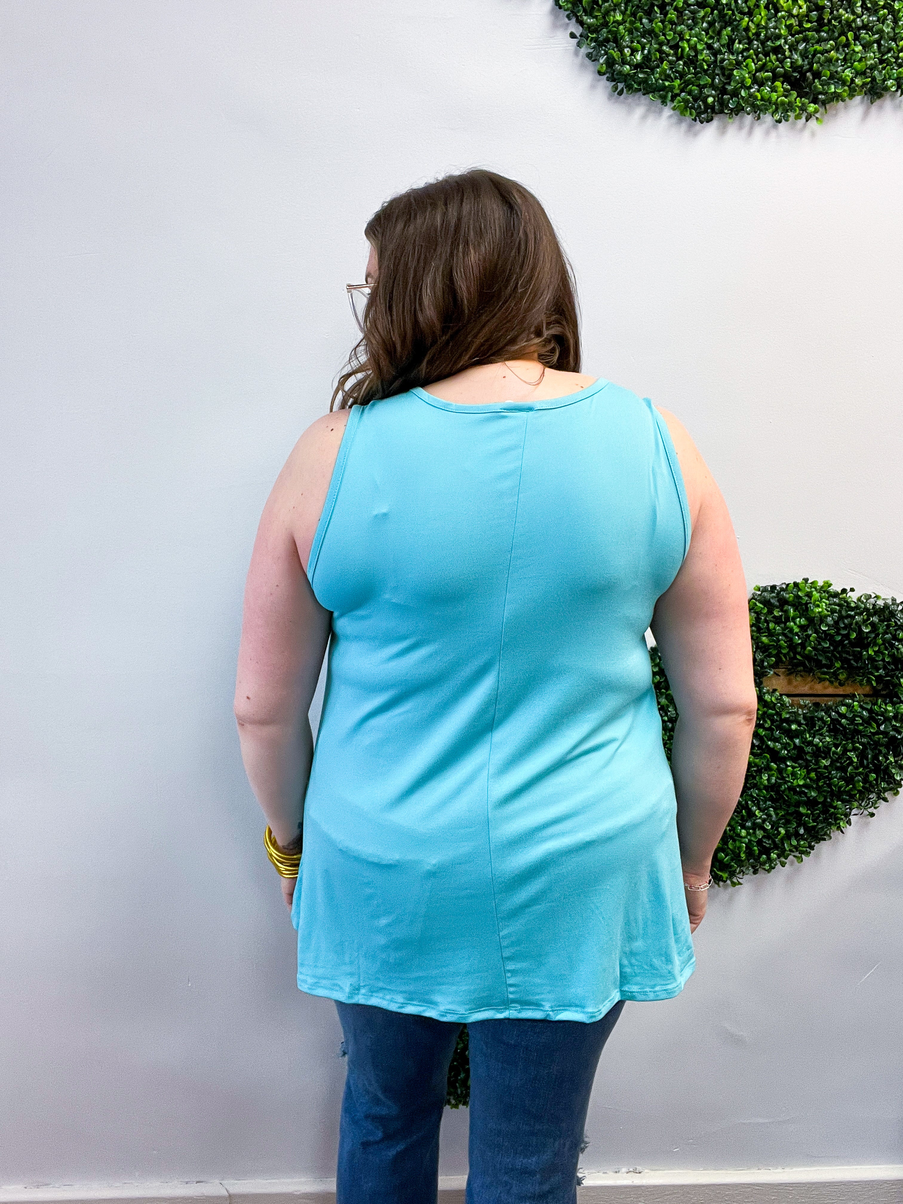 Butter Soft Favorite Tank in Capri Blue