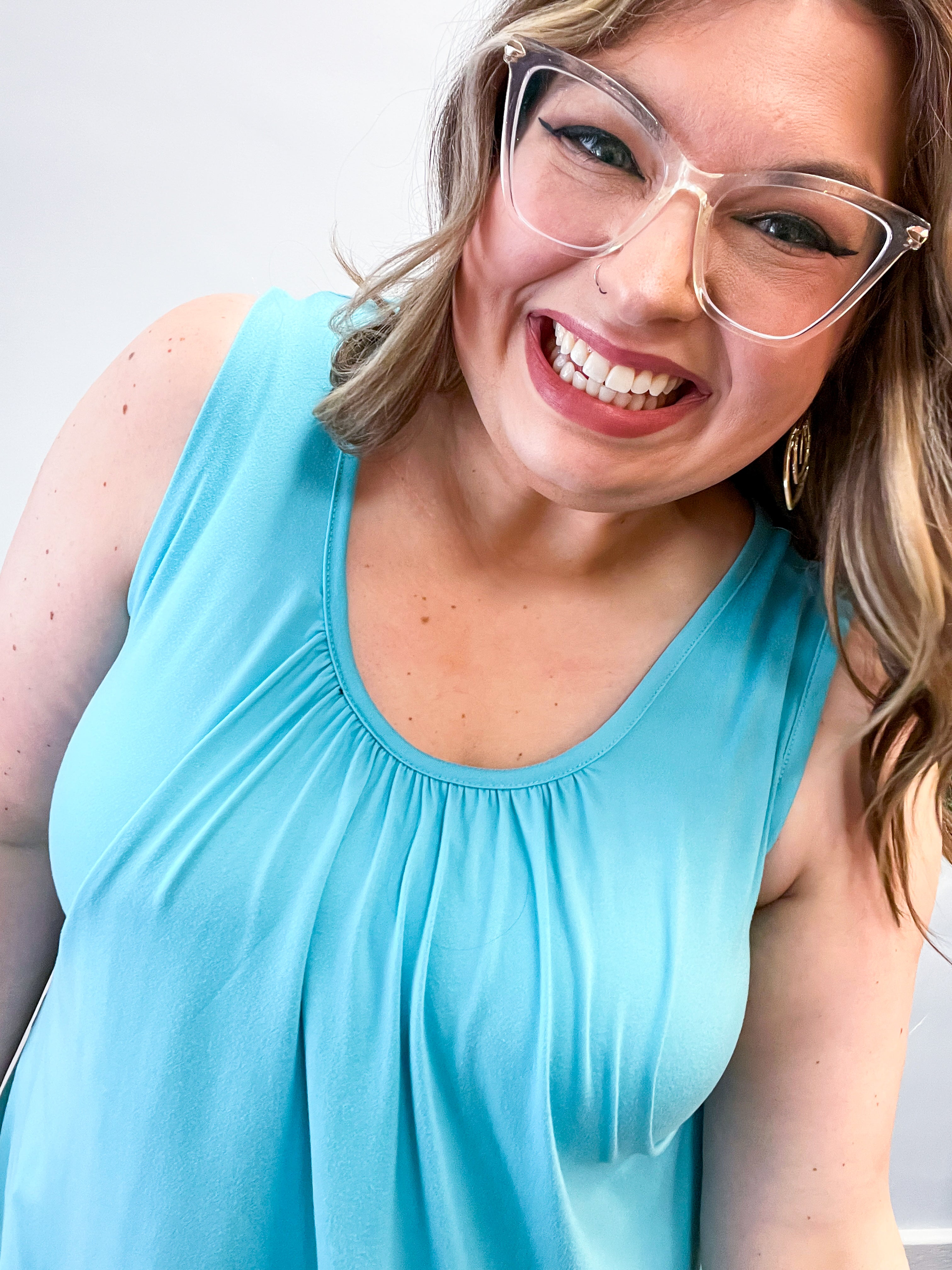 Butter Soft Favorite Tank in Capri Blue