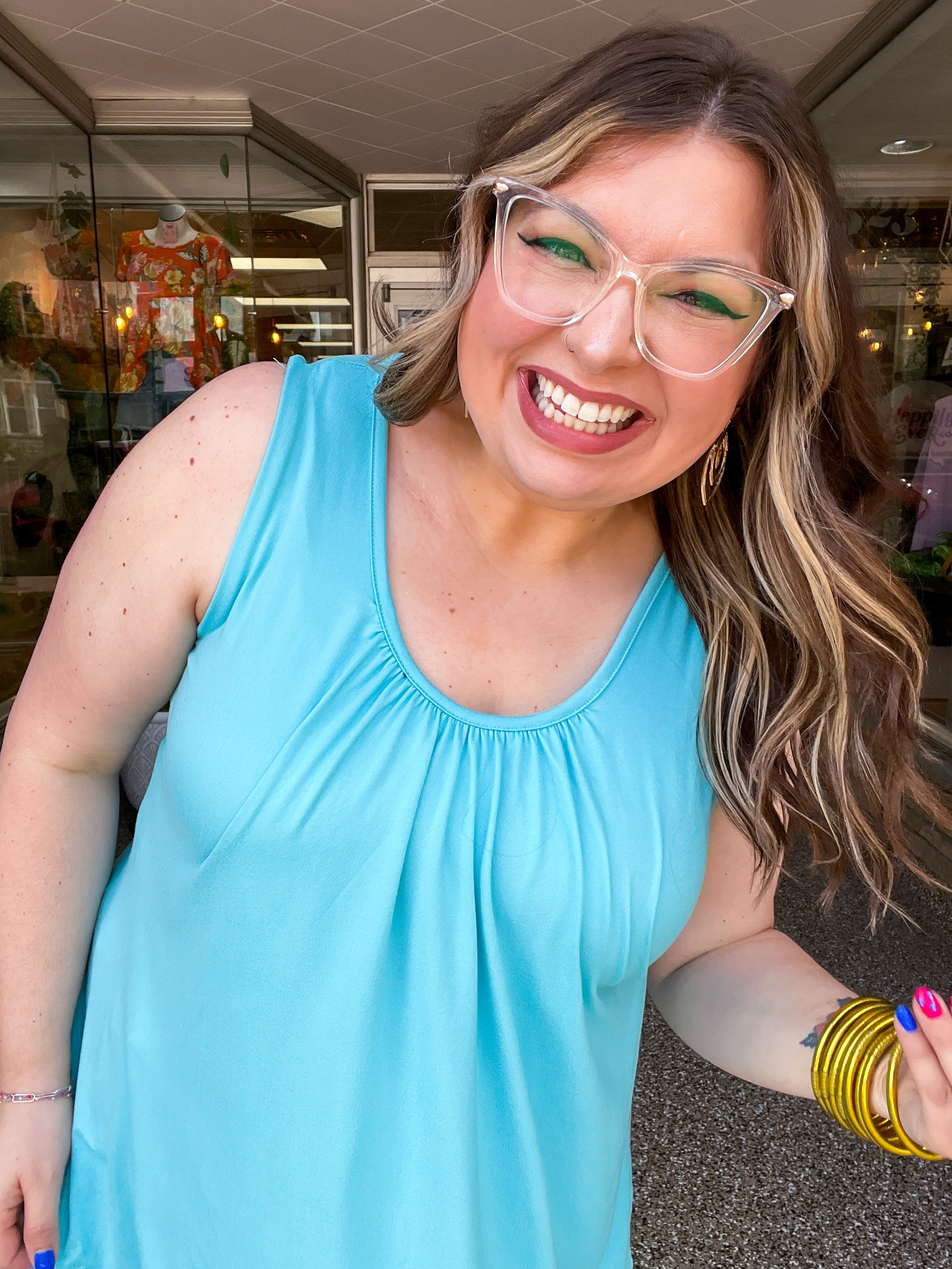 Butter Soft Favorite Tank in Capri Blue