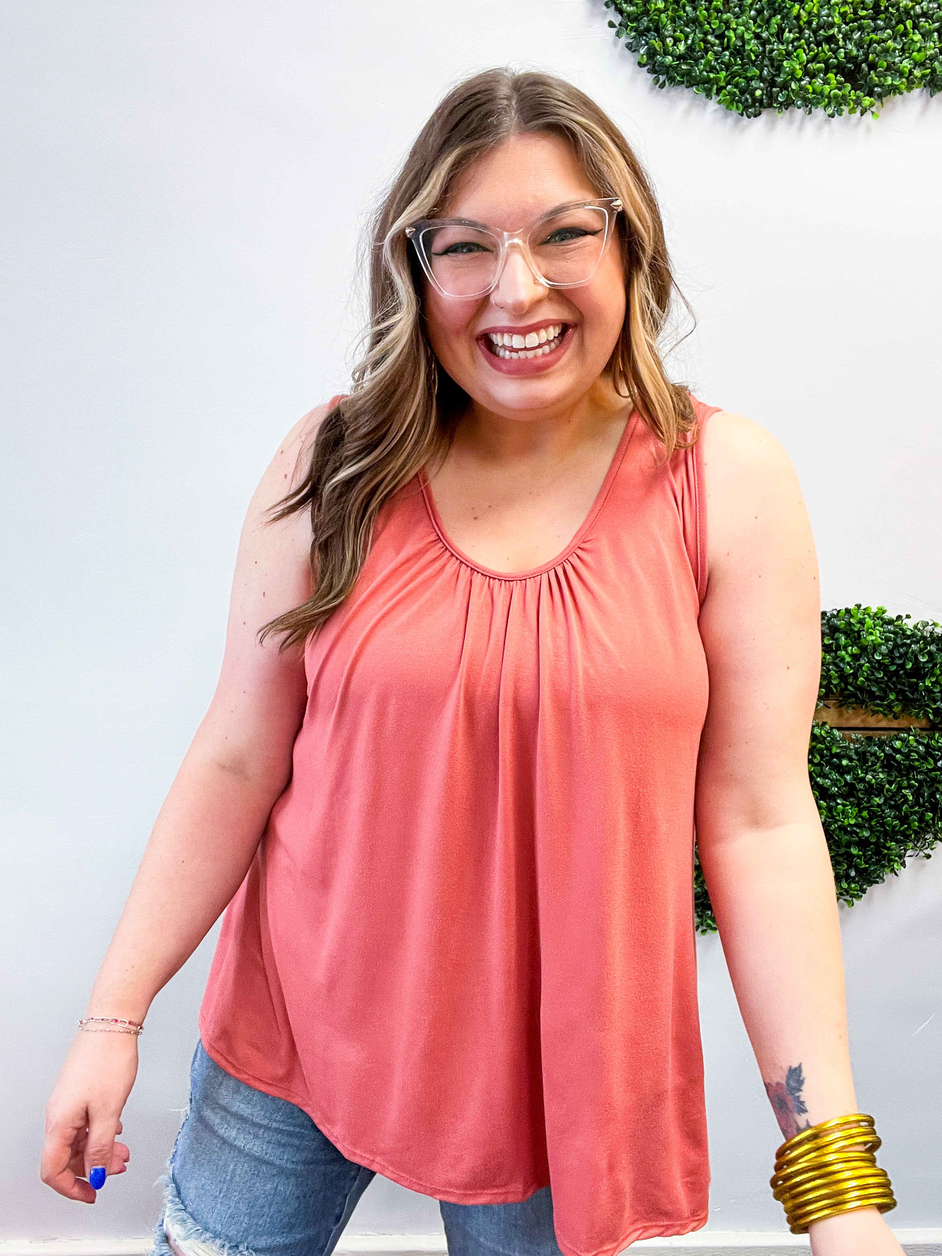 Butter Soft Favorite Tank in Marsala