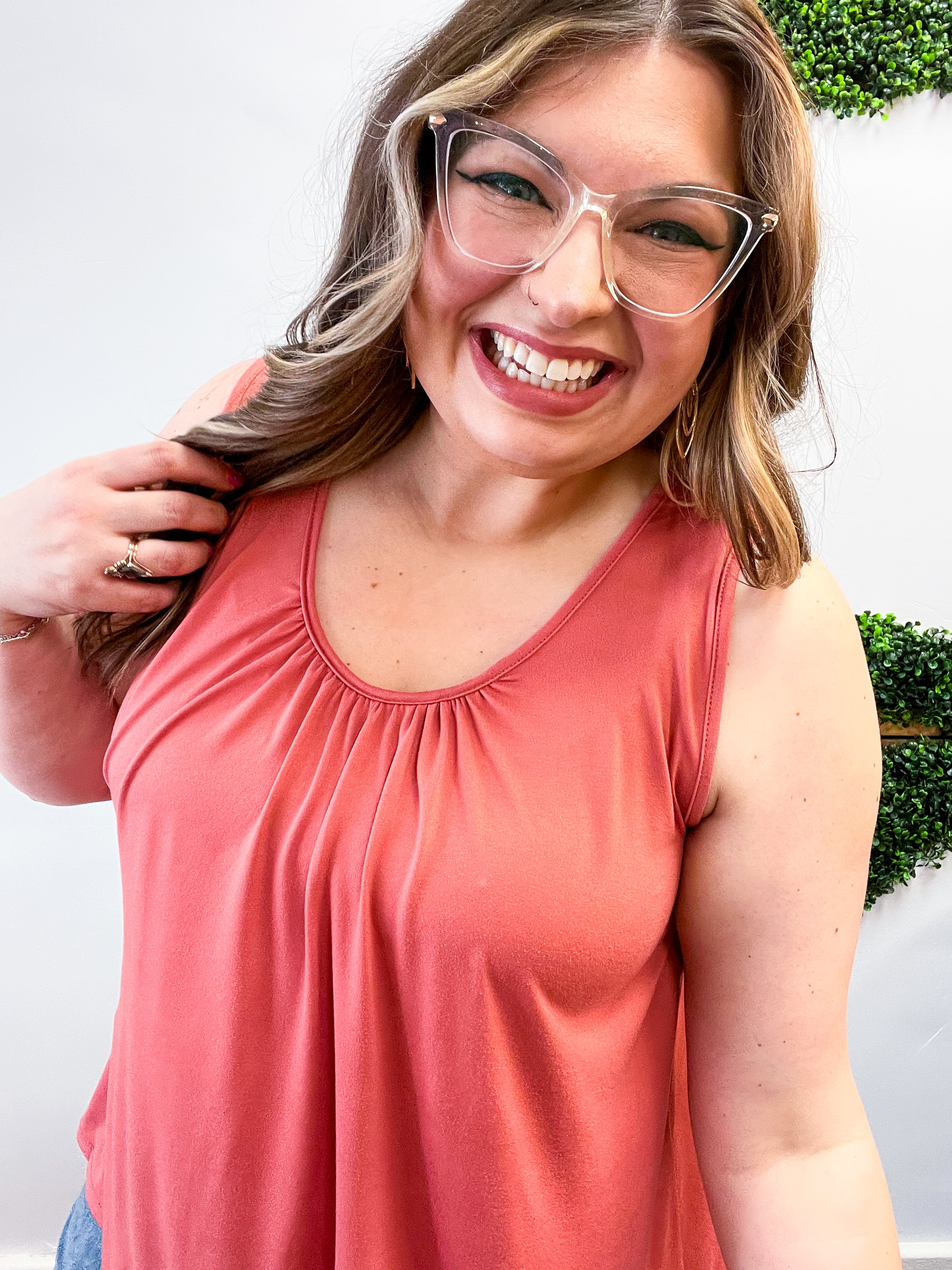 Butter Soft Favorite Tank in Marsala
