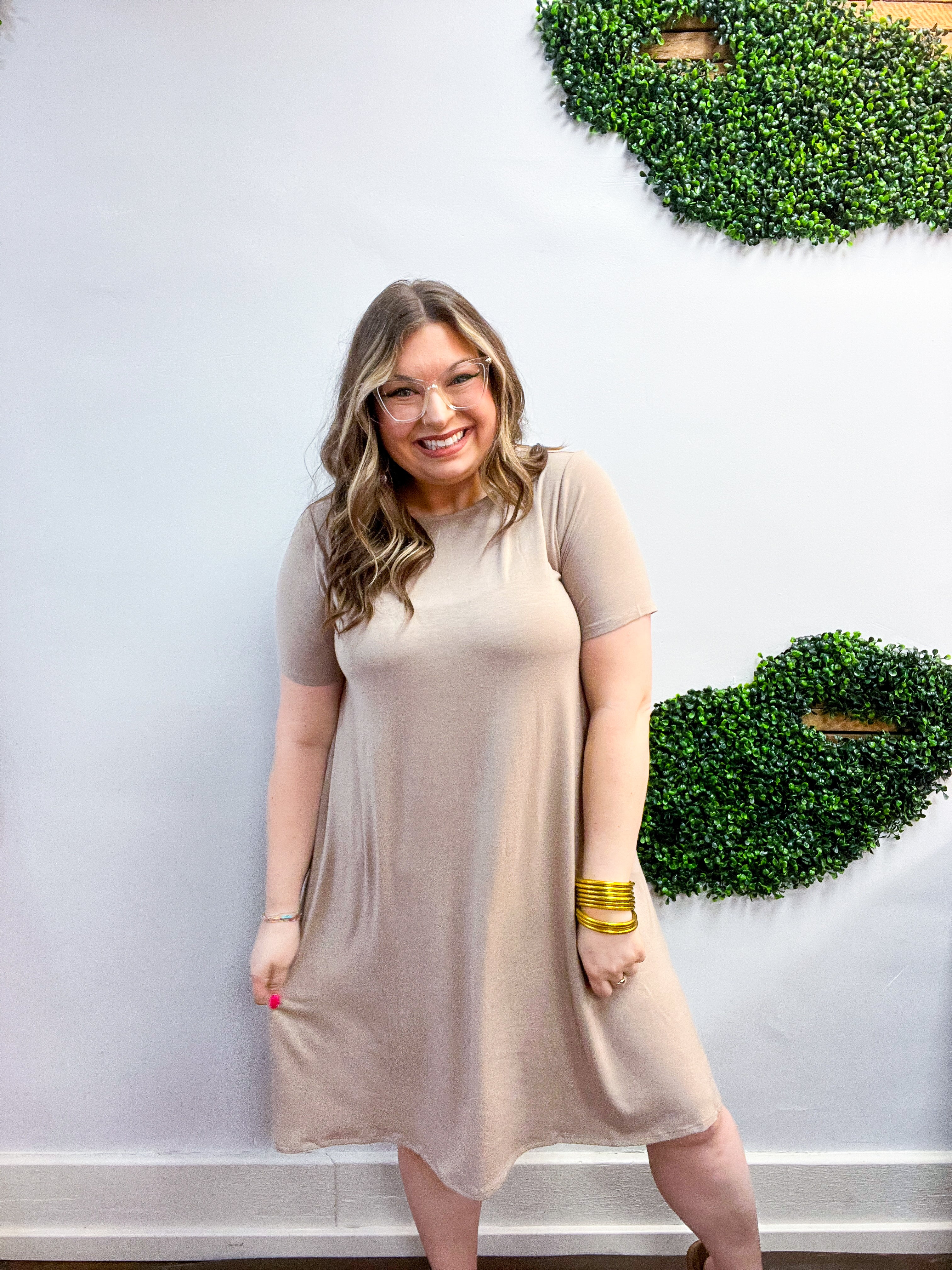 Everyday Essential Swing Dress in Ash Mocha