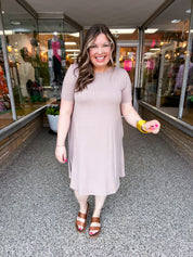 Everyday Essential Swing Dress in Ash Mocha