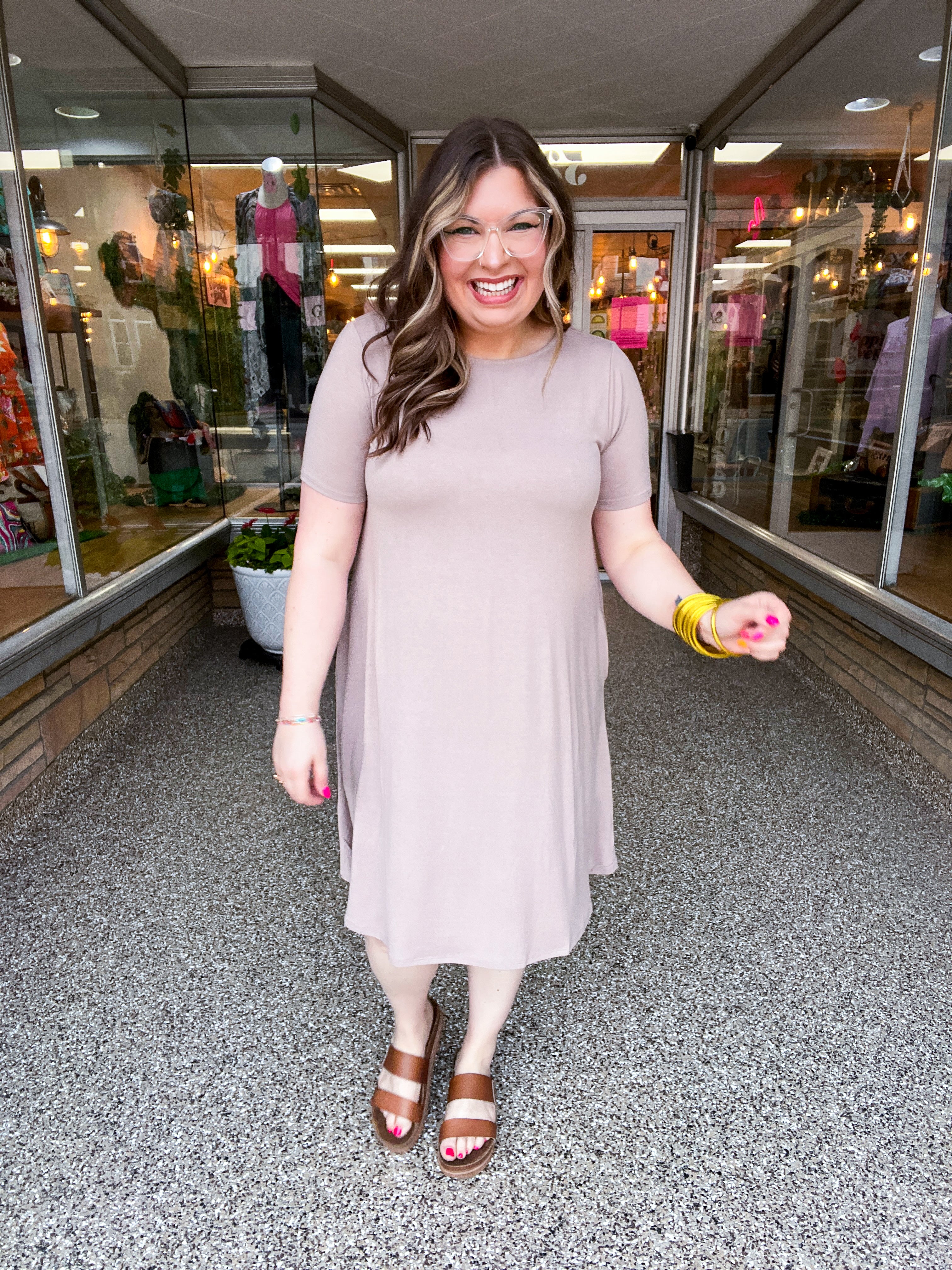 Everyday Essential Swing Dress in Ash Mocha