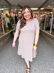 Everyday Essential Swing Dress in Ash Mocha