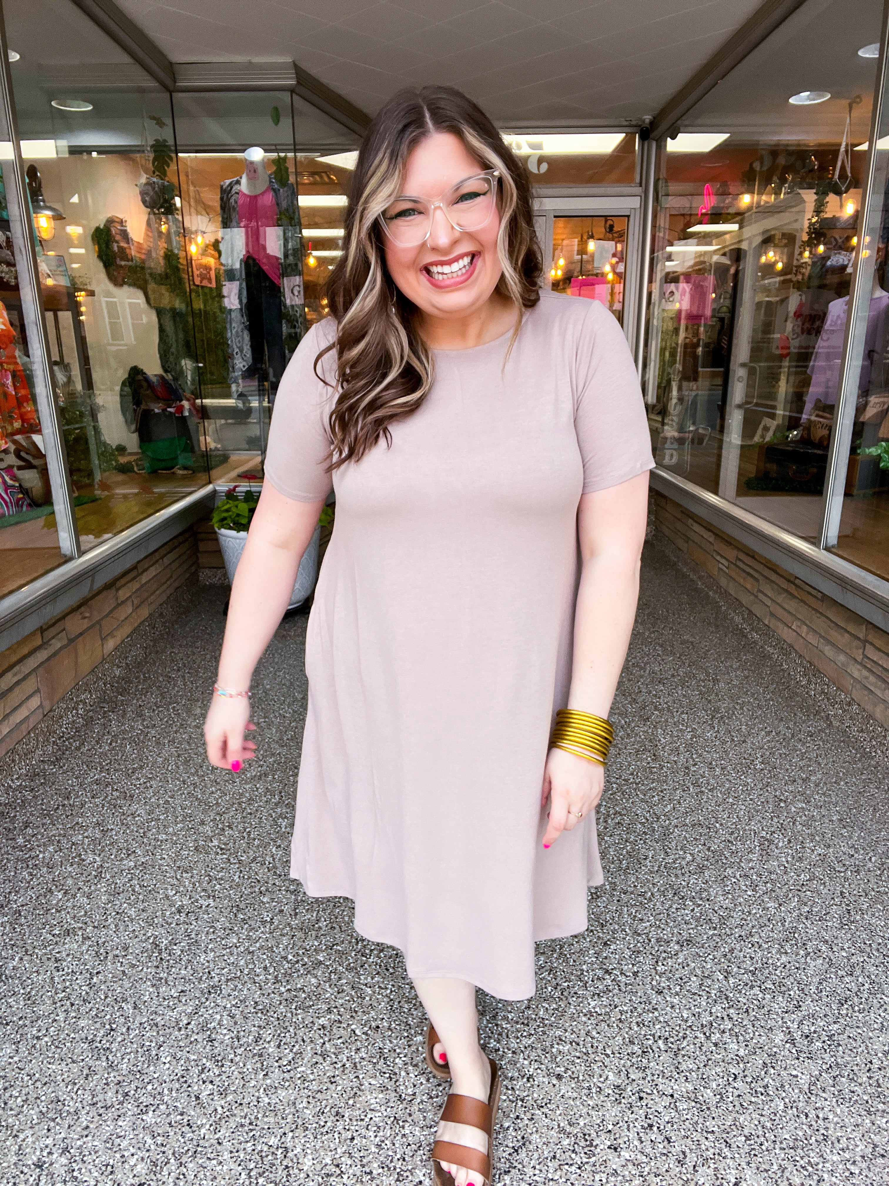 Everyday Essential Swing Dress in Ash Mocha