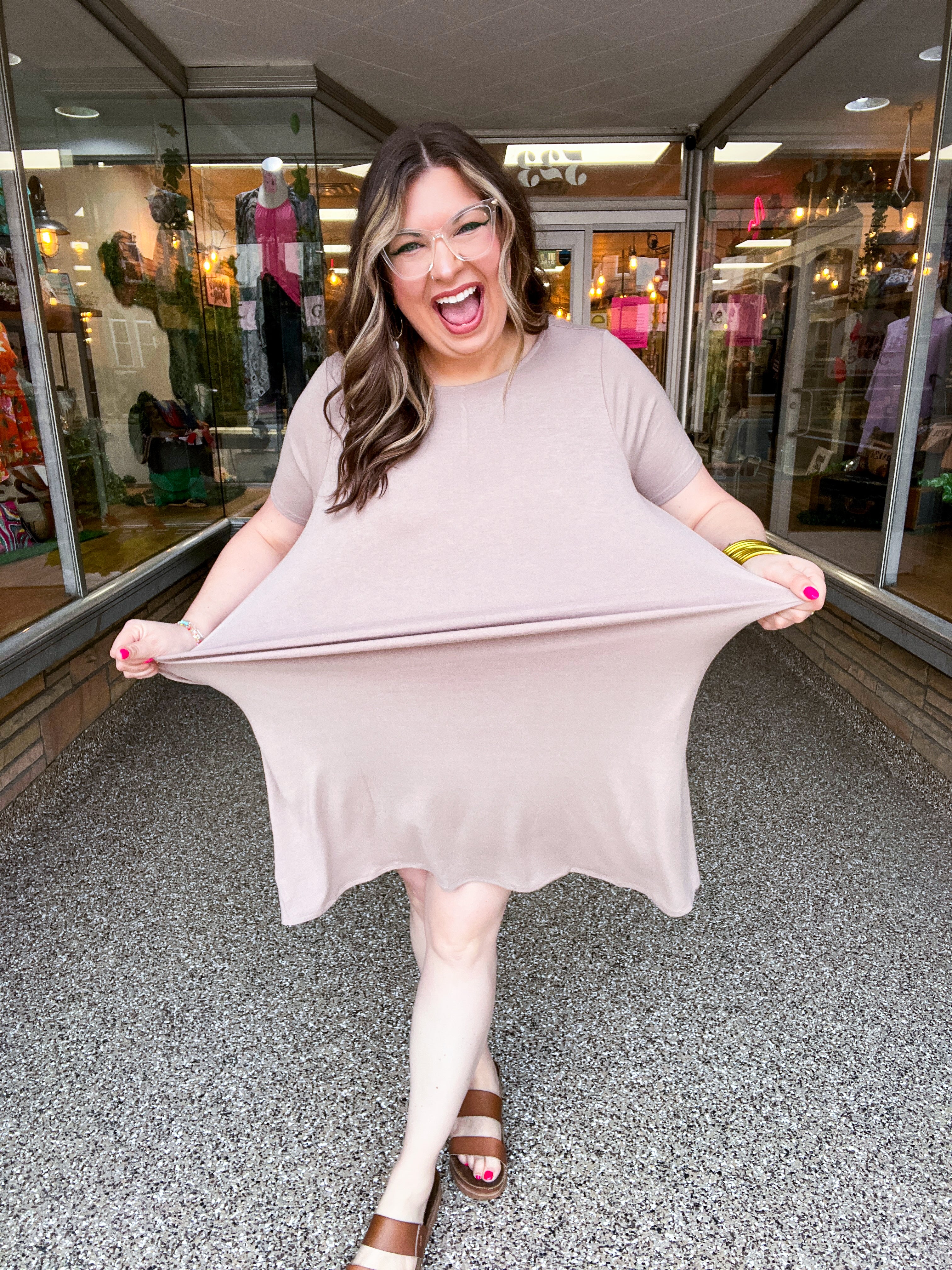 Everyday Essential Swing Dress in Ash Mocha