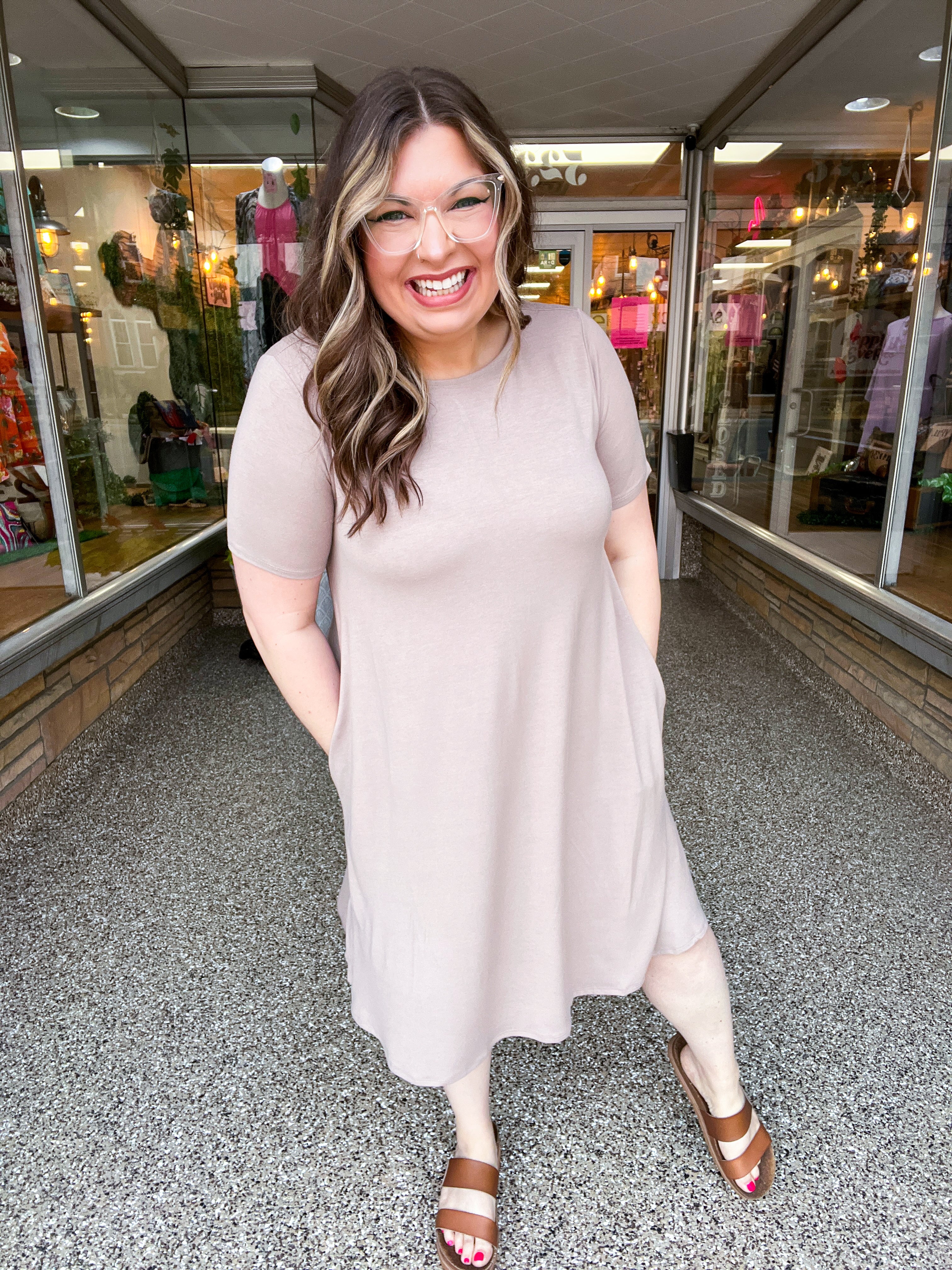 Everyday Essential Swing Dress in Ash Mocha