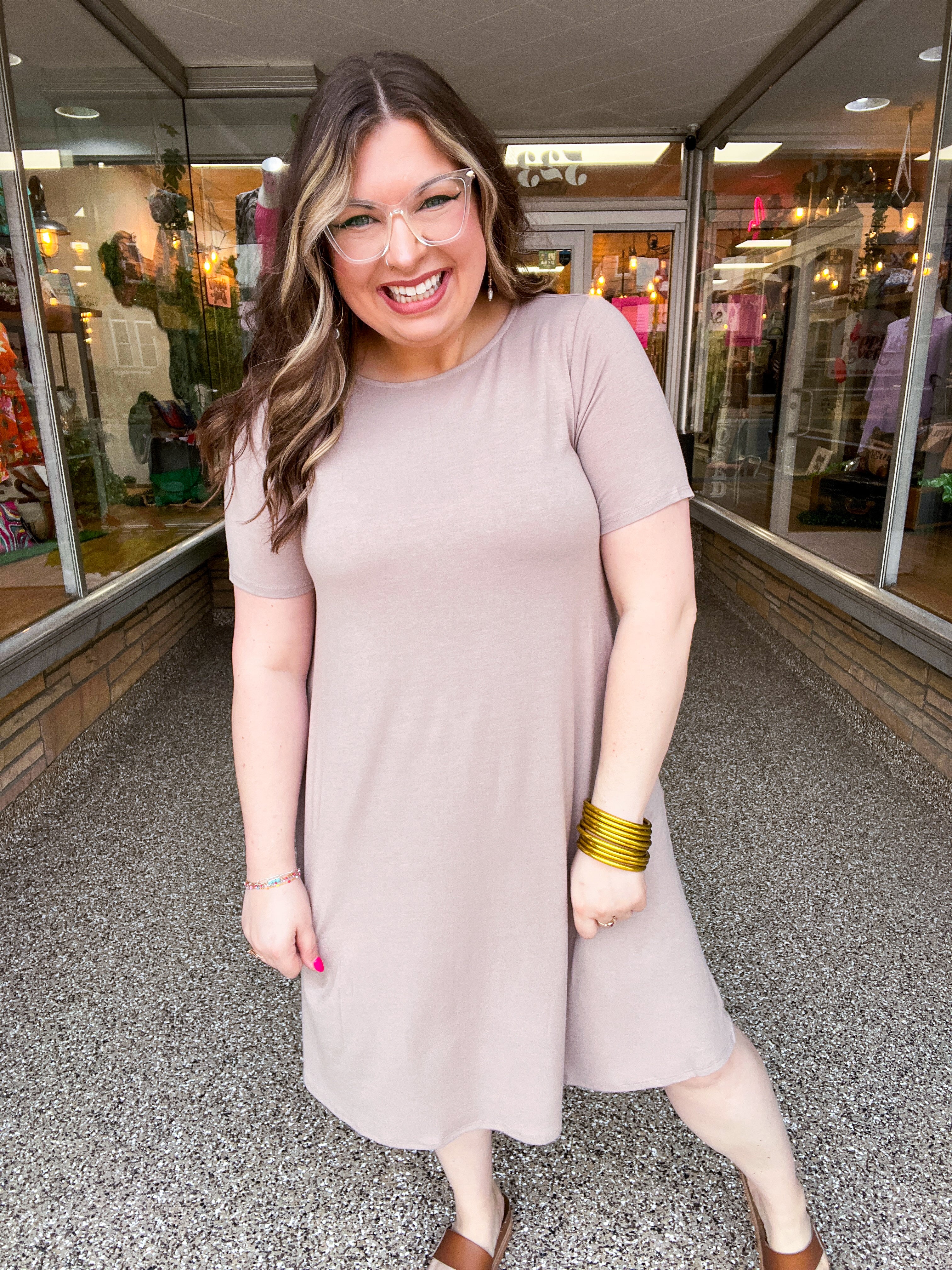 Everyday Essential Swing Dress in Ash Mocha