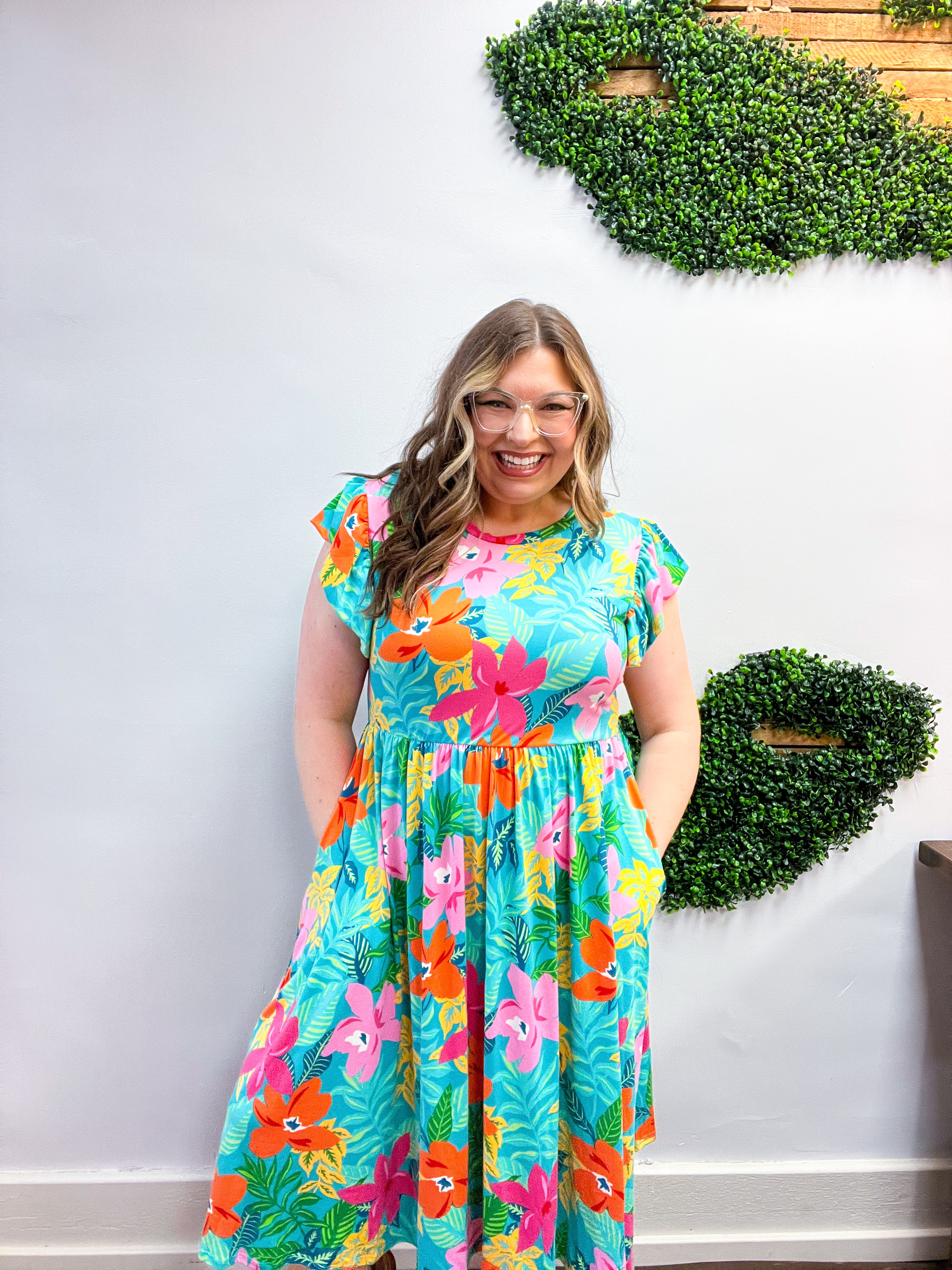 Tropic Like It's Hot Midi Dress