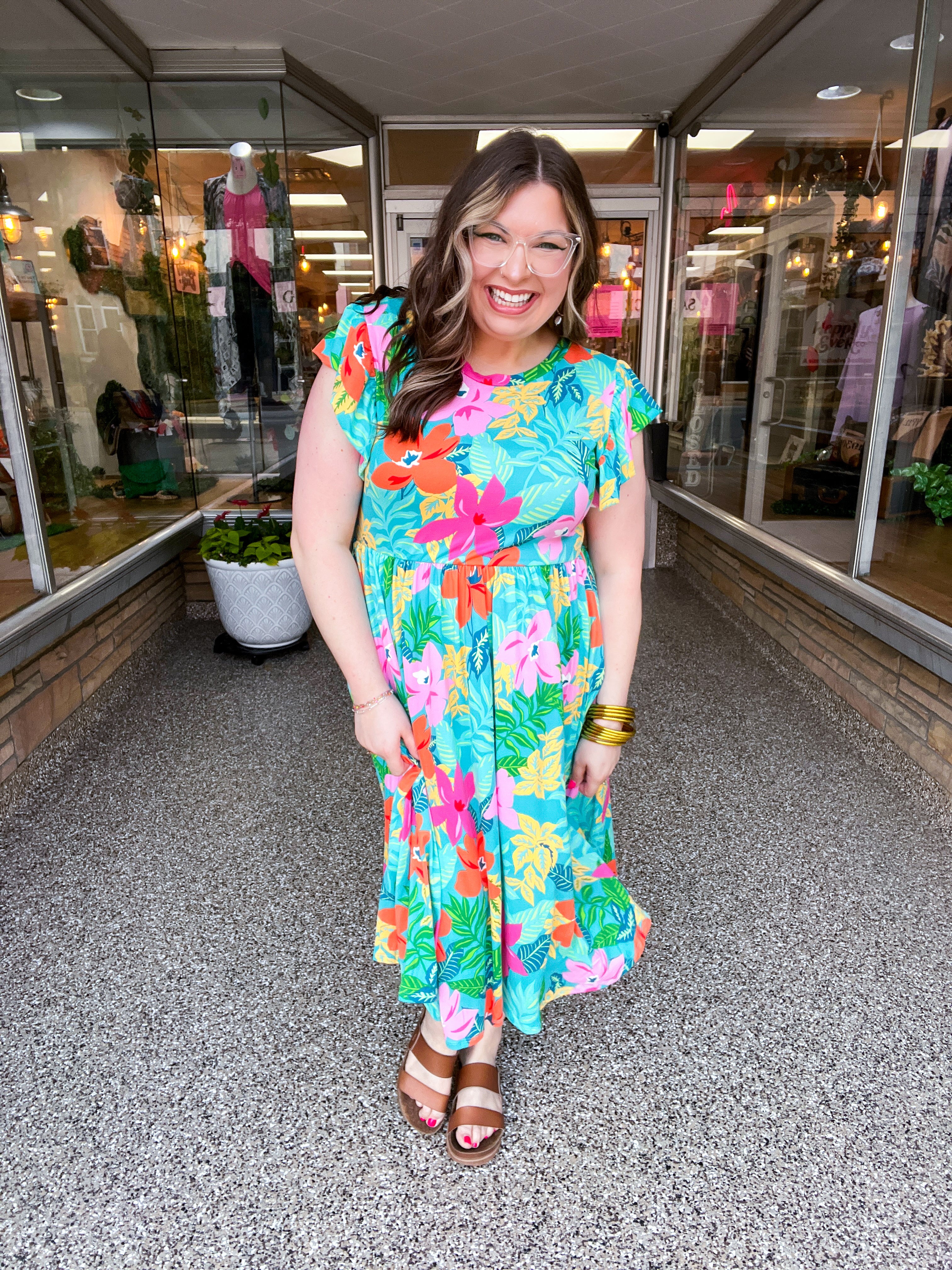 Tropic Like It's Hot Midi Dress