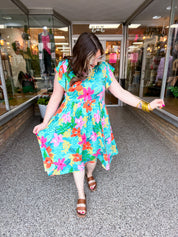 Tropic Like It's Hot Midi Dress