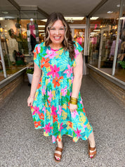 Tropic Like It's Hot Midi Dress