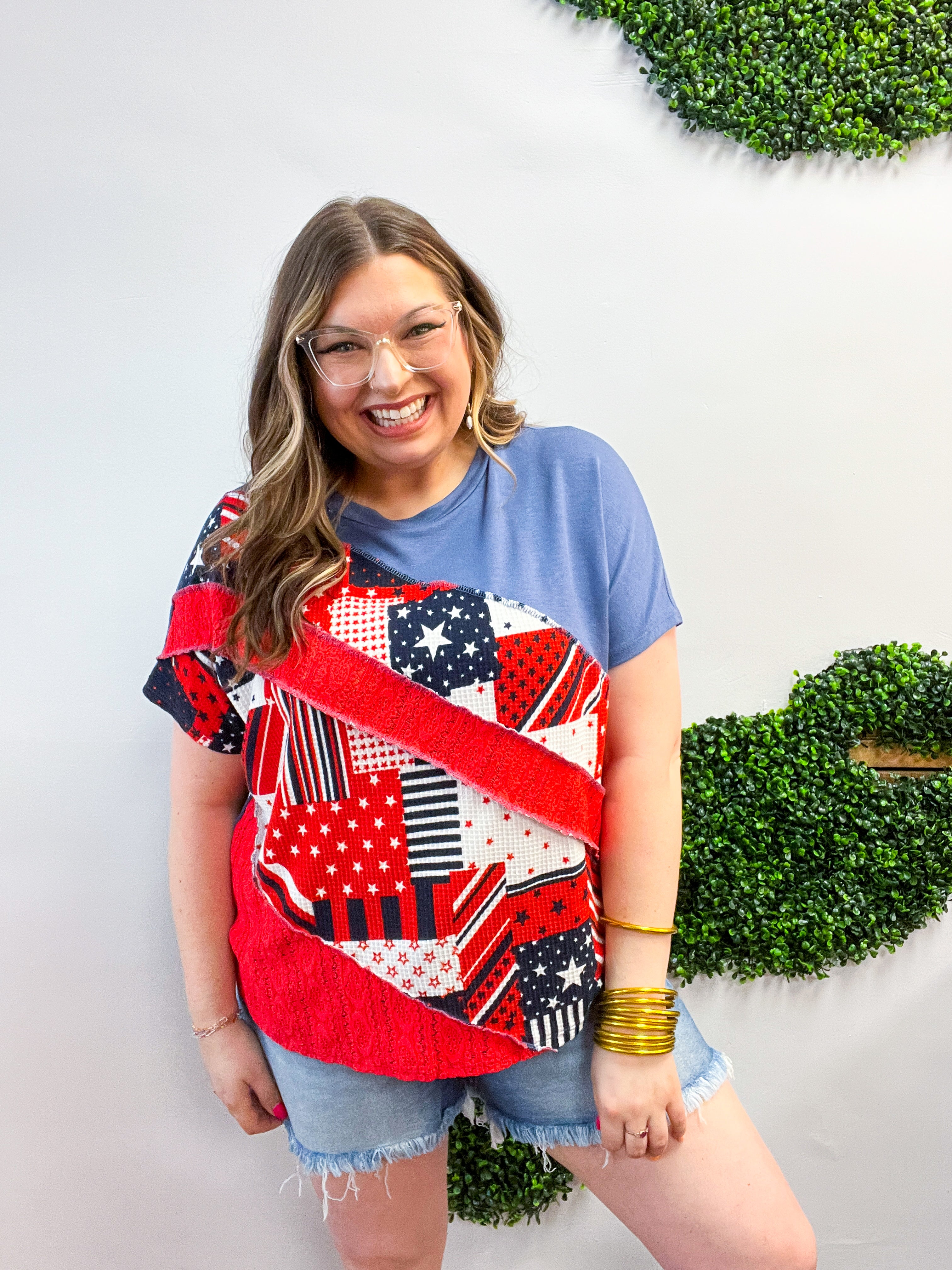 Star-Spangled Patchwork Top