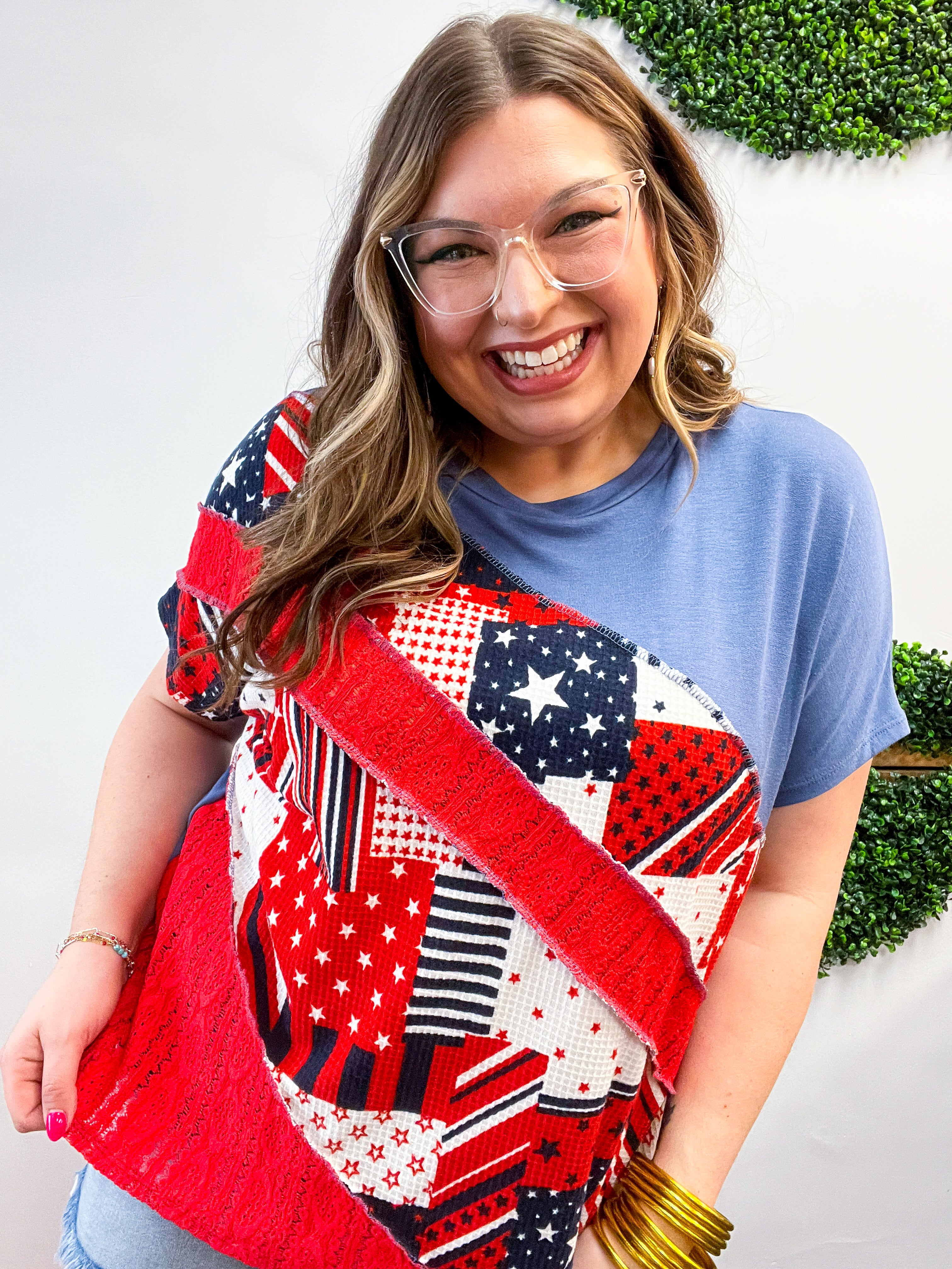 Star-Spangled Patchwork Top