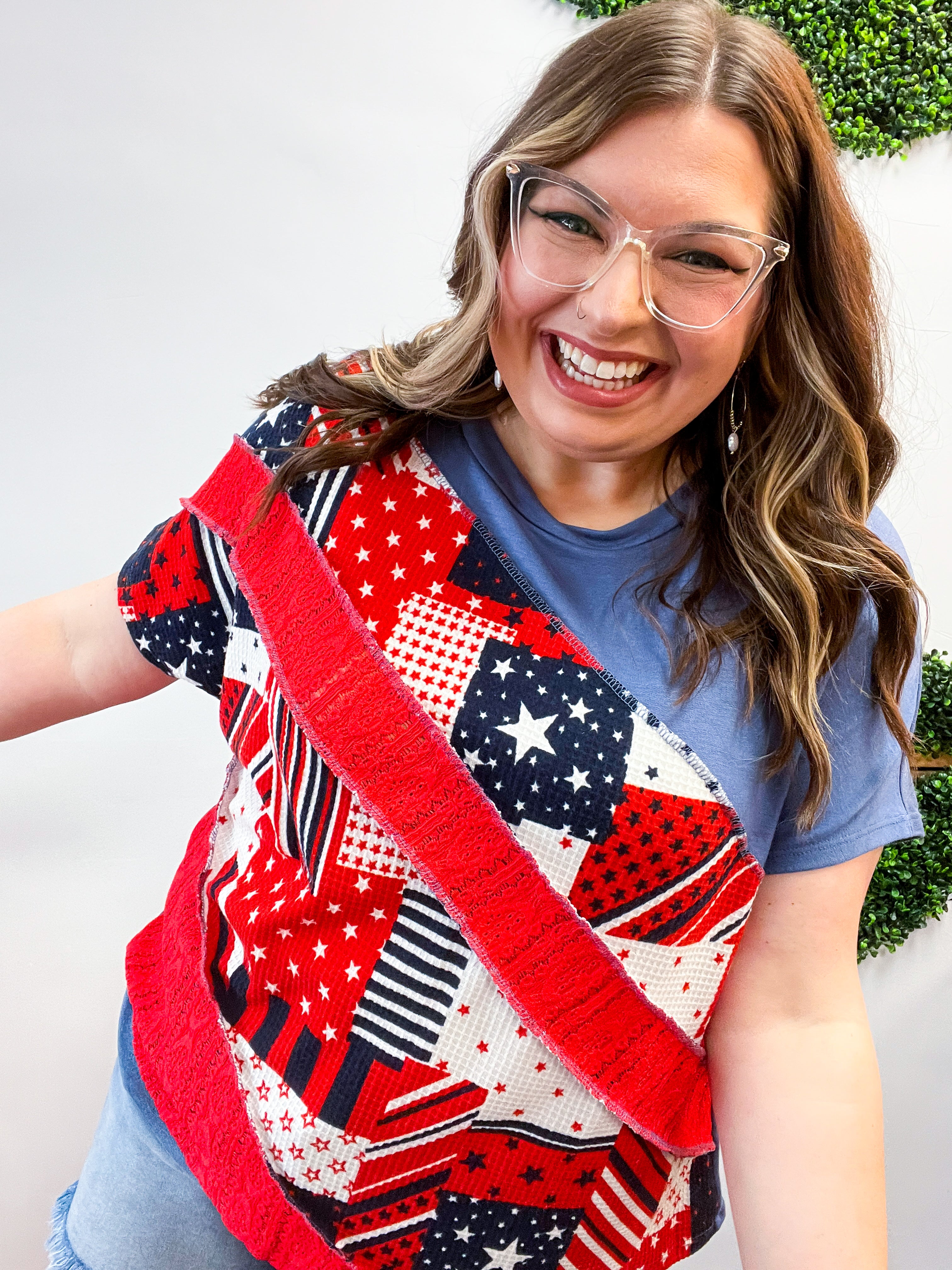 Star-Spangled Patchwork Top