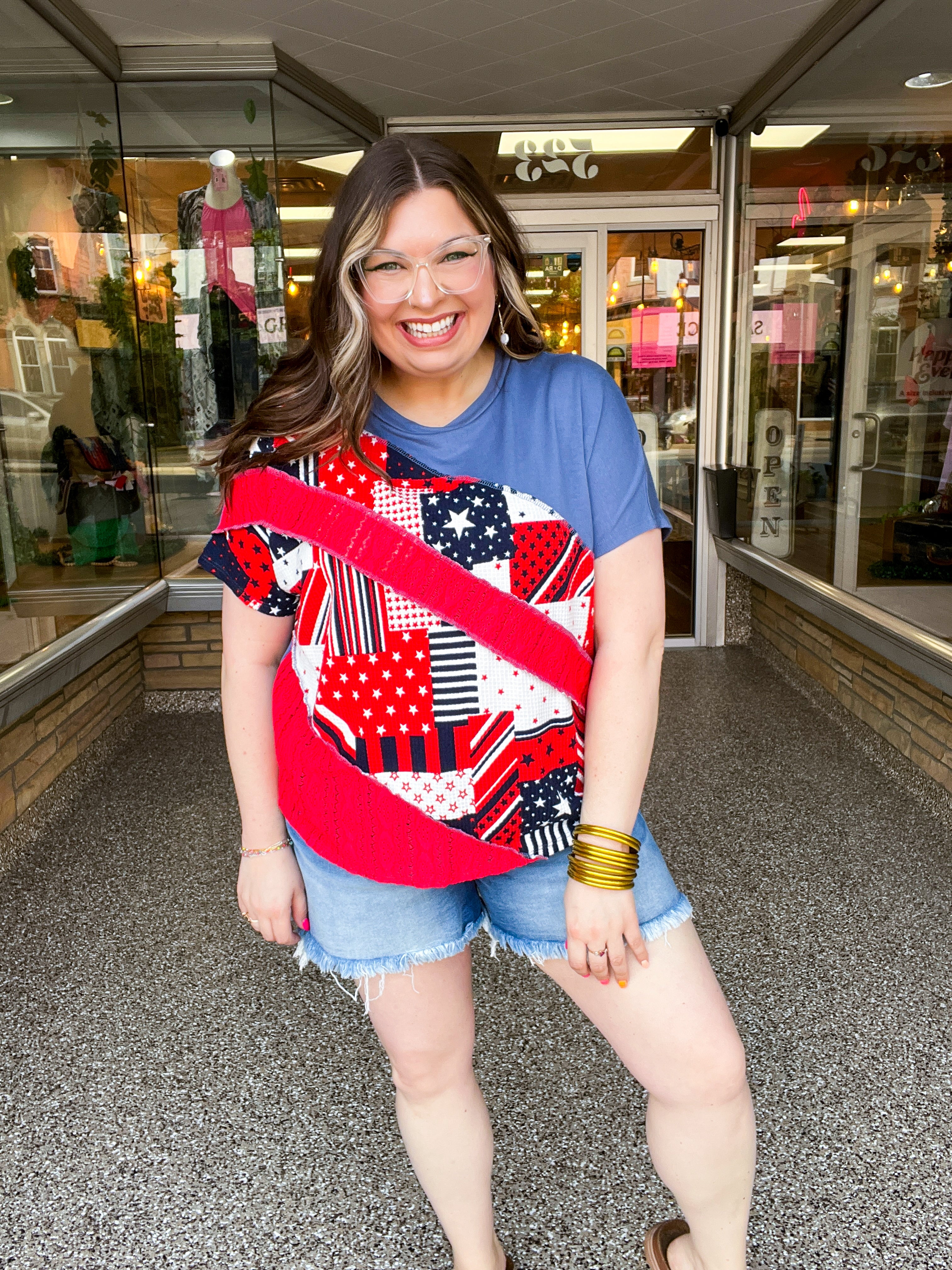 Star-Spangled Patchwork Top