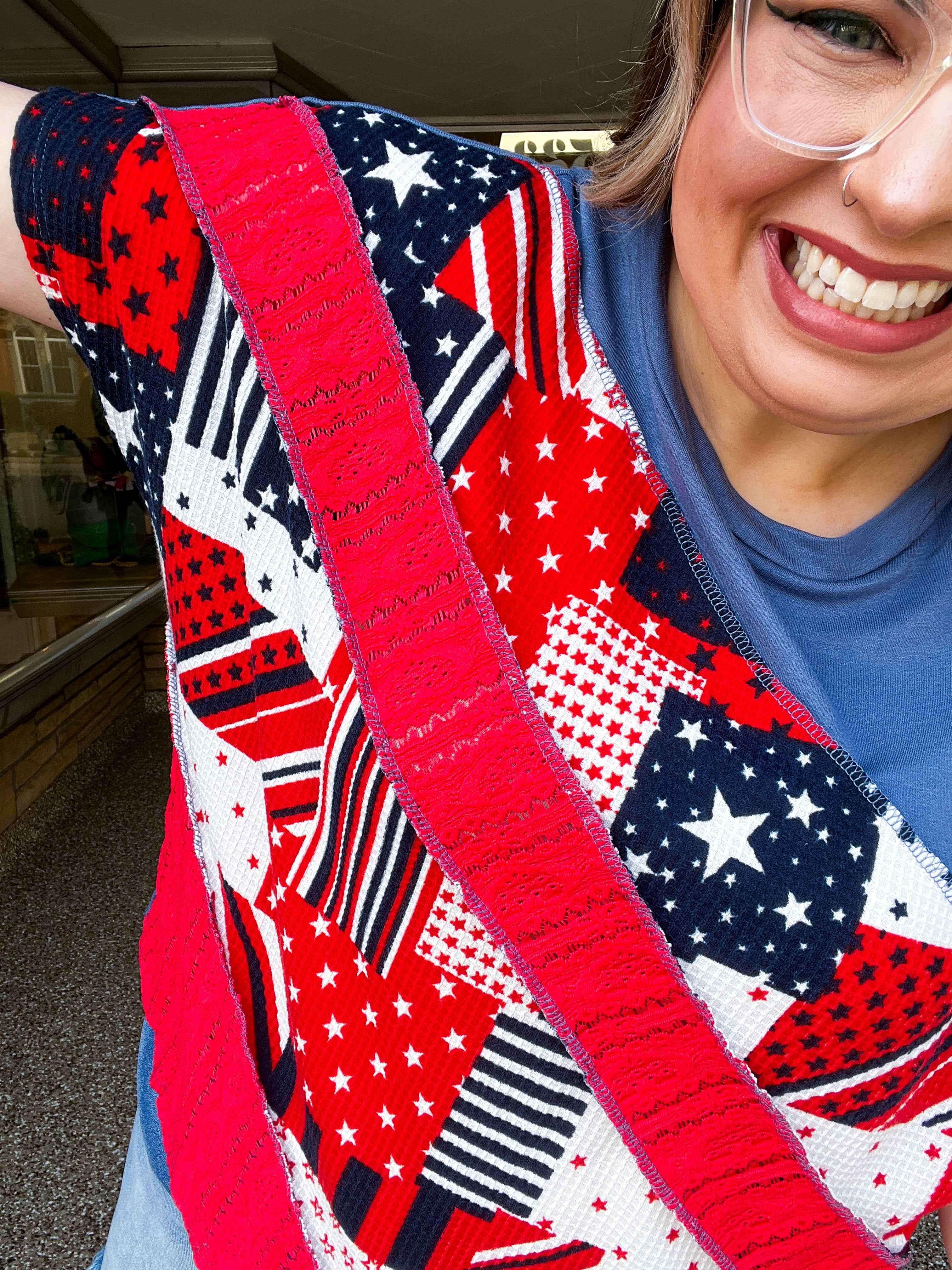 Star-Spangled Patchwork Top