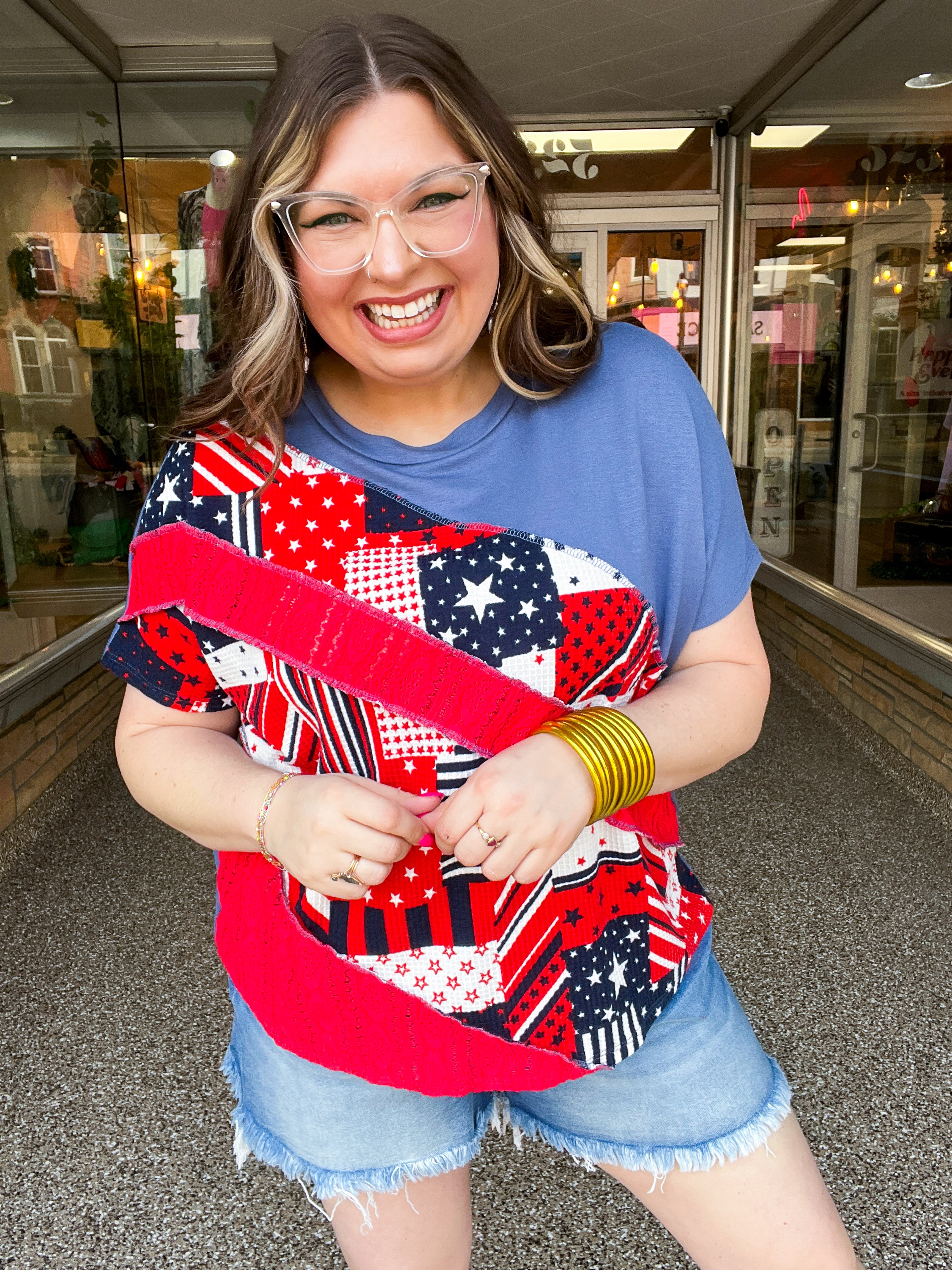 Star-Spangled Patchwork Top