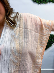 Horizon Hues Kimono in Coral