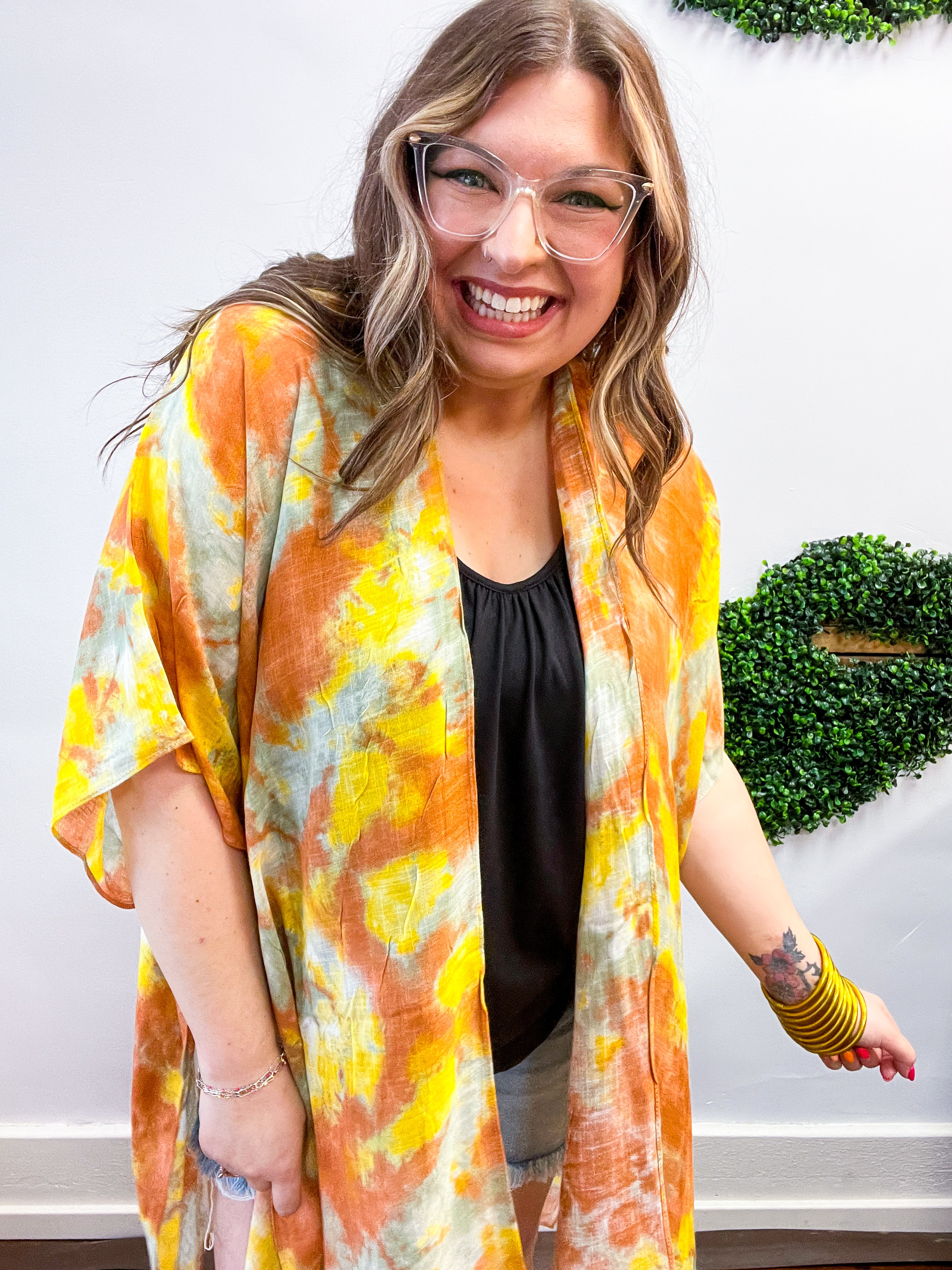 Sunny Side Tie Dye Kimono