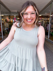 Everyday Tiered Tank in Sage