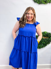 Small Town Stunner Dress in Royal Blue