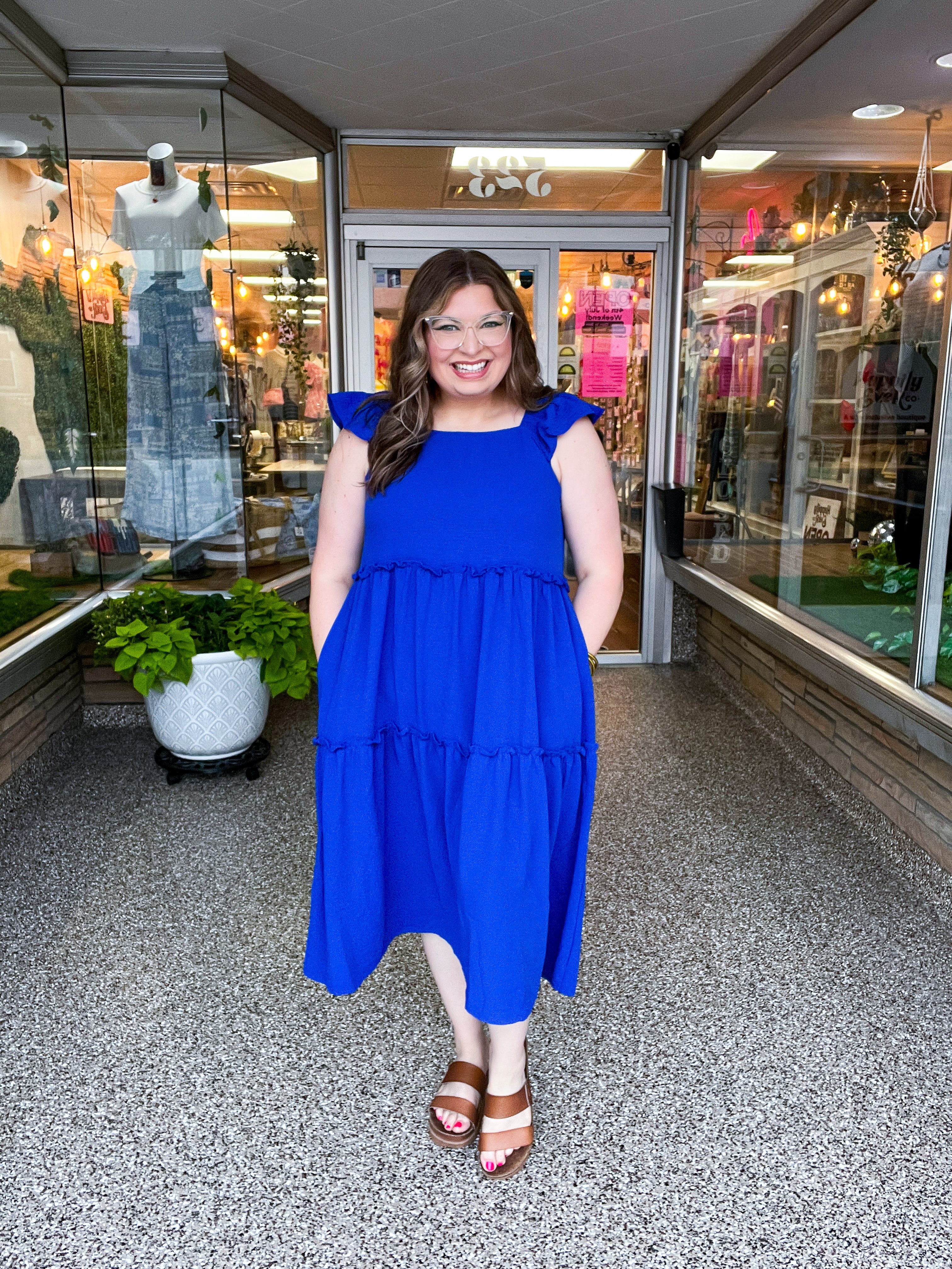 Small Town Stunner Dress in Royal Blue