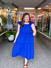 Small Town Stunner Dress in Royal Blue