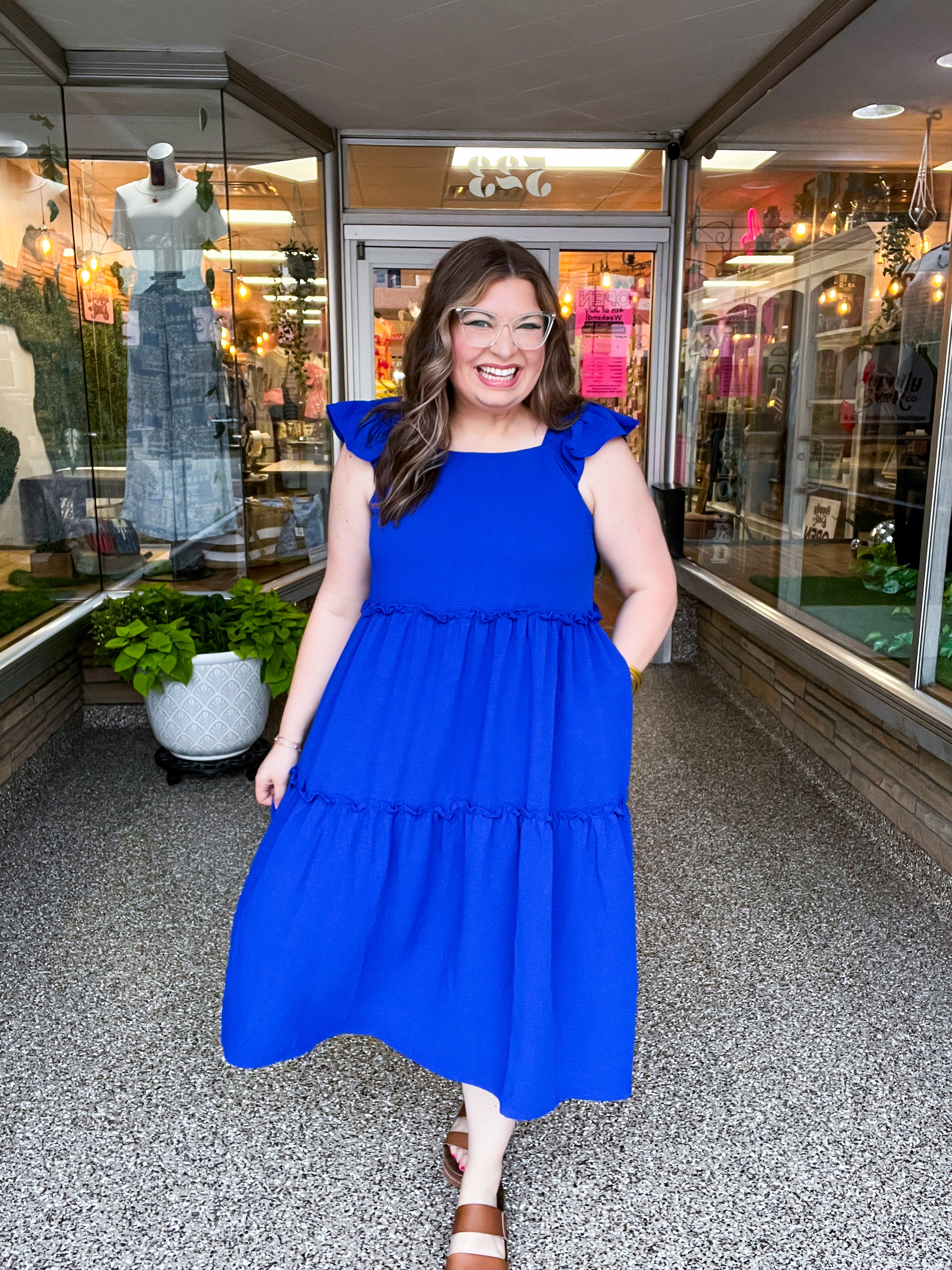Small Town Stunner Dress in Royal Blue