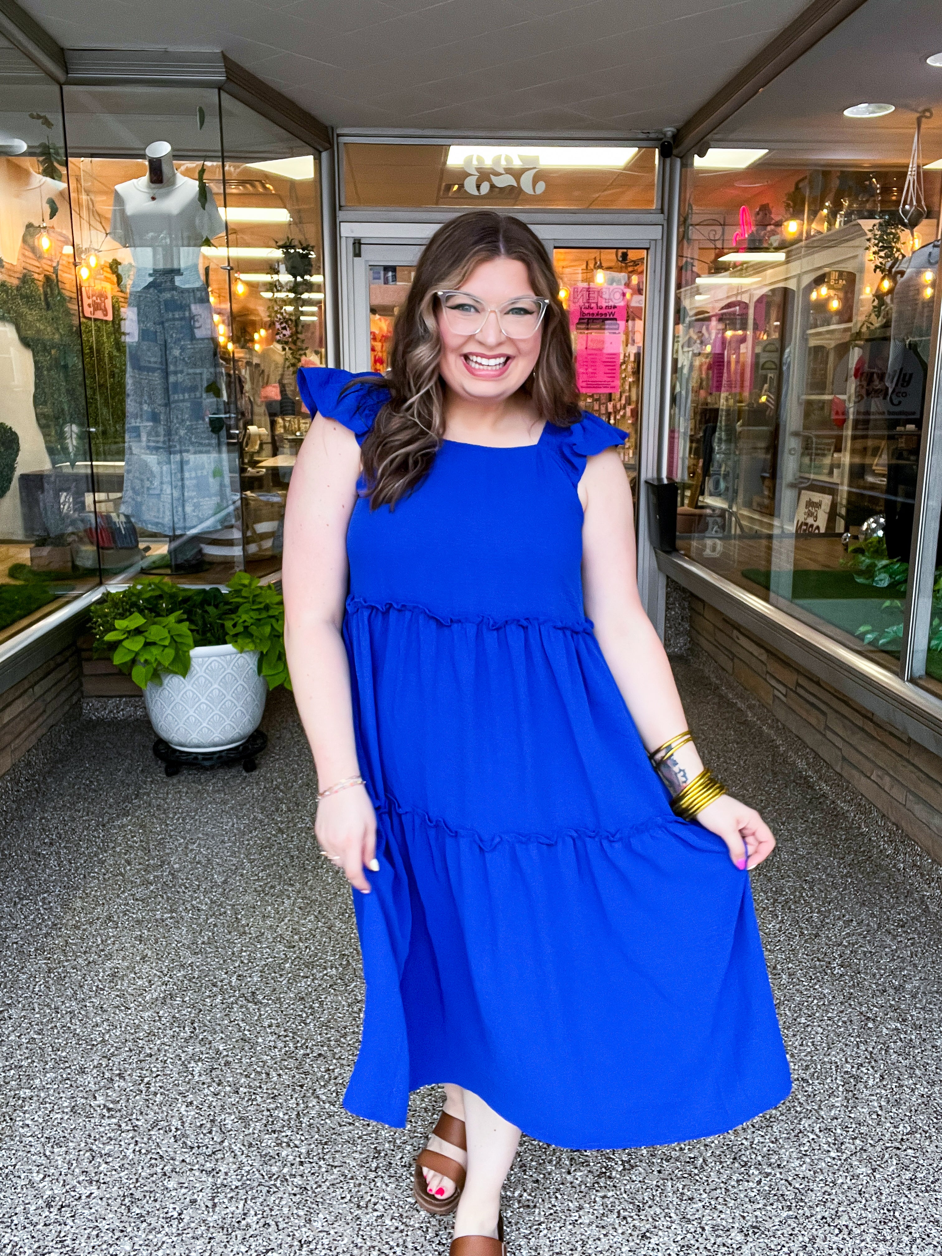 Small Town Stunner Dress in Royal Blue