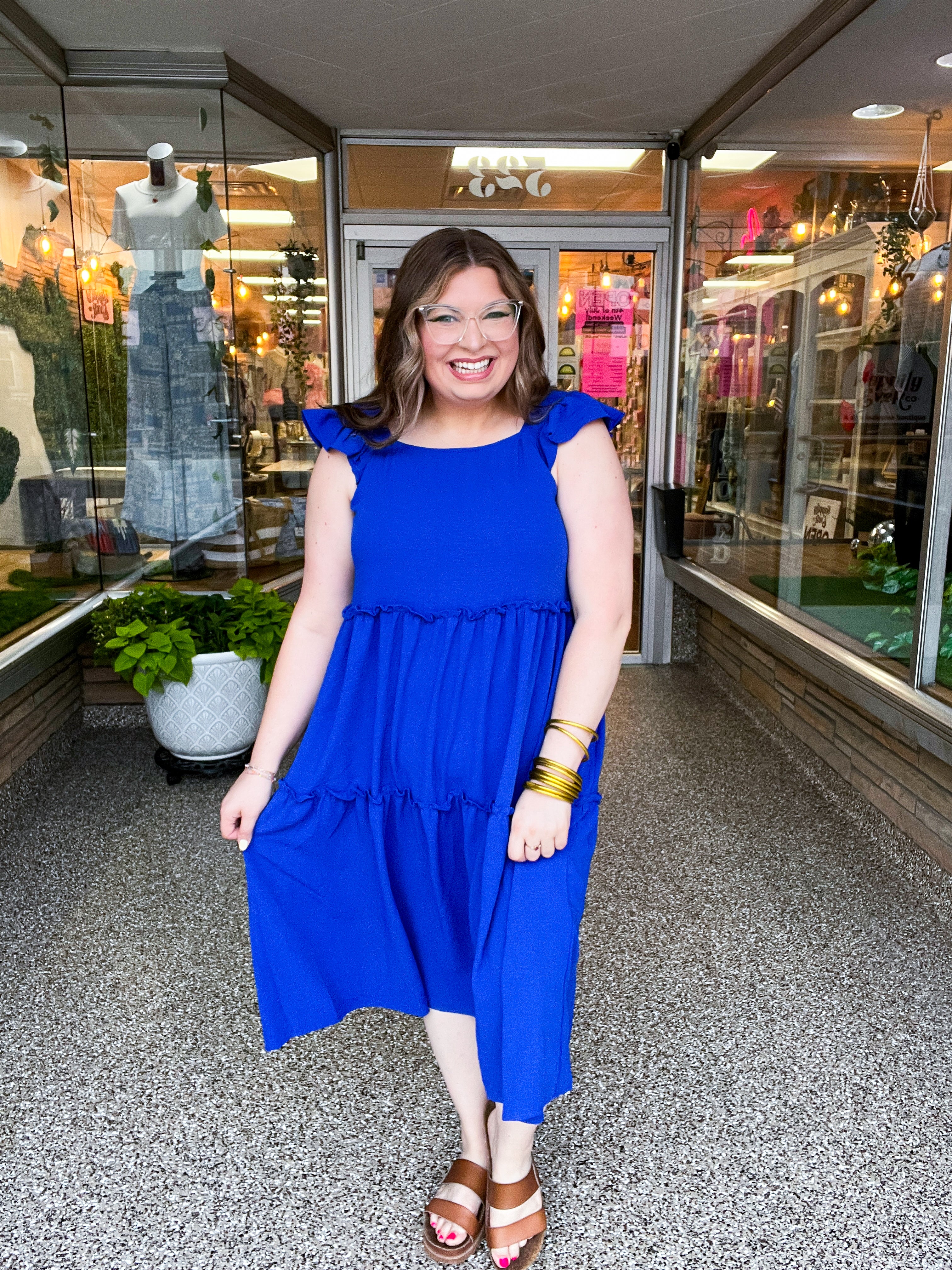 Small Town Stunner Dress in Royal Blue
