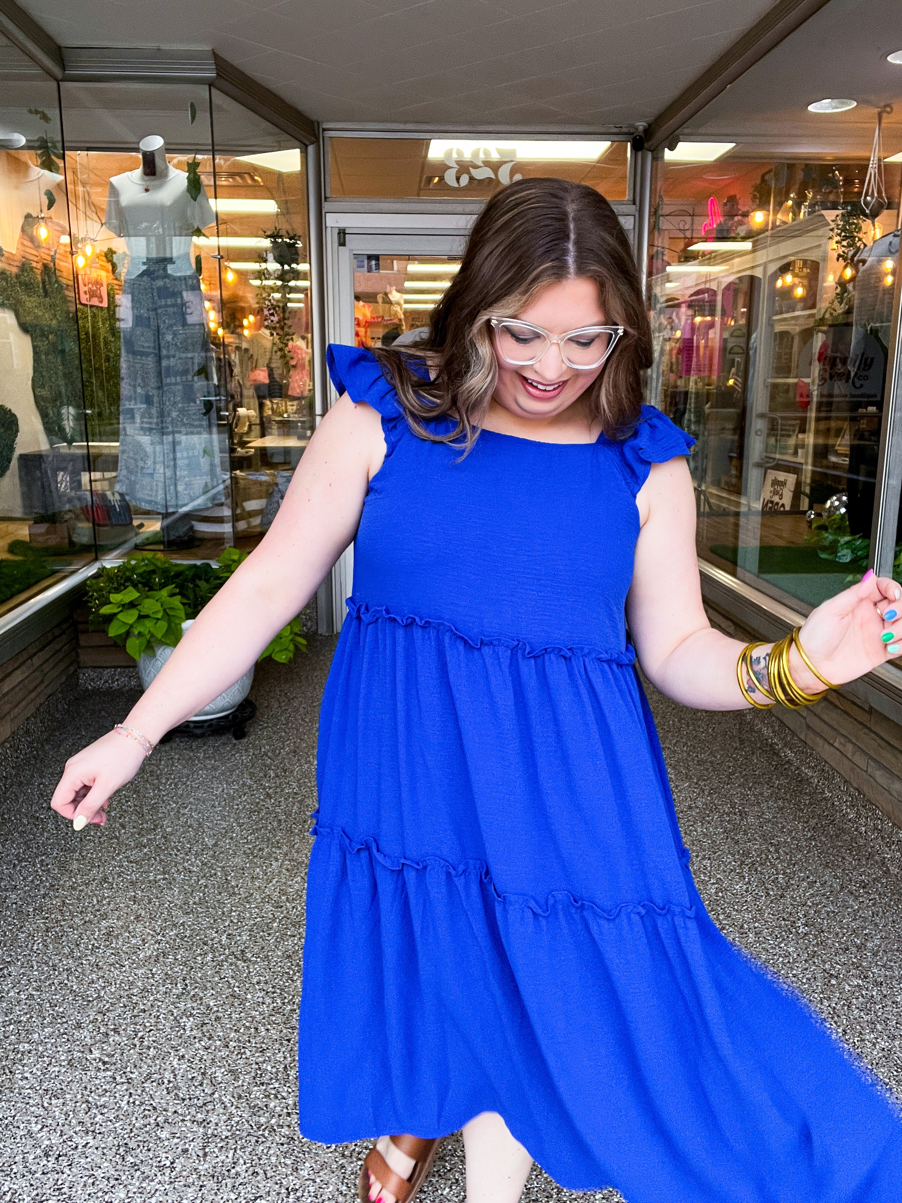Small Town Stunner Dress in Royal Blue
