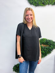 The Everyday Flow Air Flow Dolman Top - Black