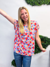 Pink Lemonade Garden Dear Scarlett Short Sleeve Lizzy Top