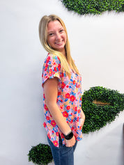 Pink Lemonade Garden Dear Scarlett Short Sleeve Lizzy Top